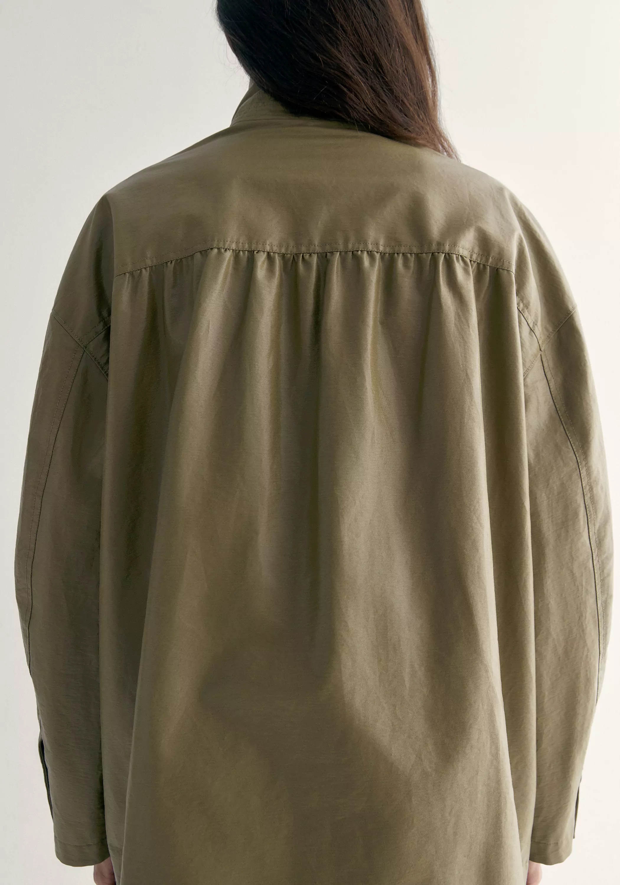 Coated Convertible-collar Short Trench - Image 18