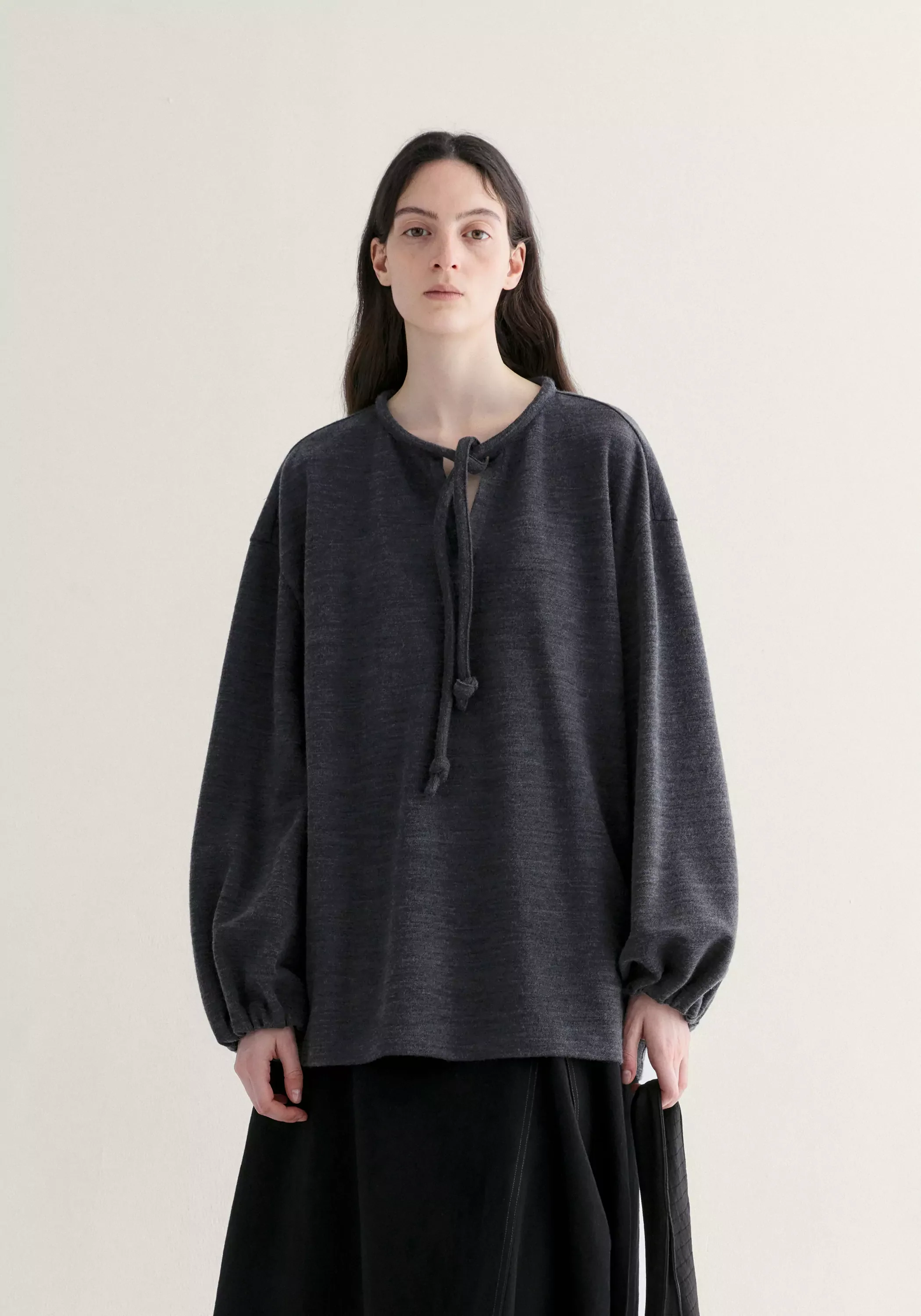Round-neck Wool Hoodie - Image 3