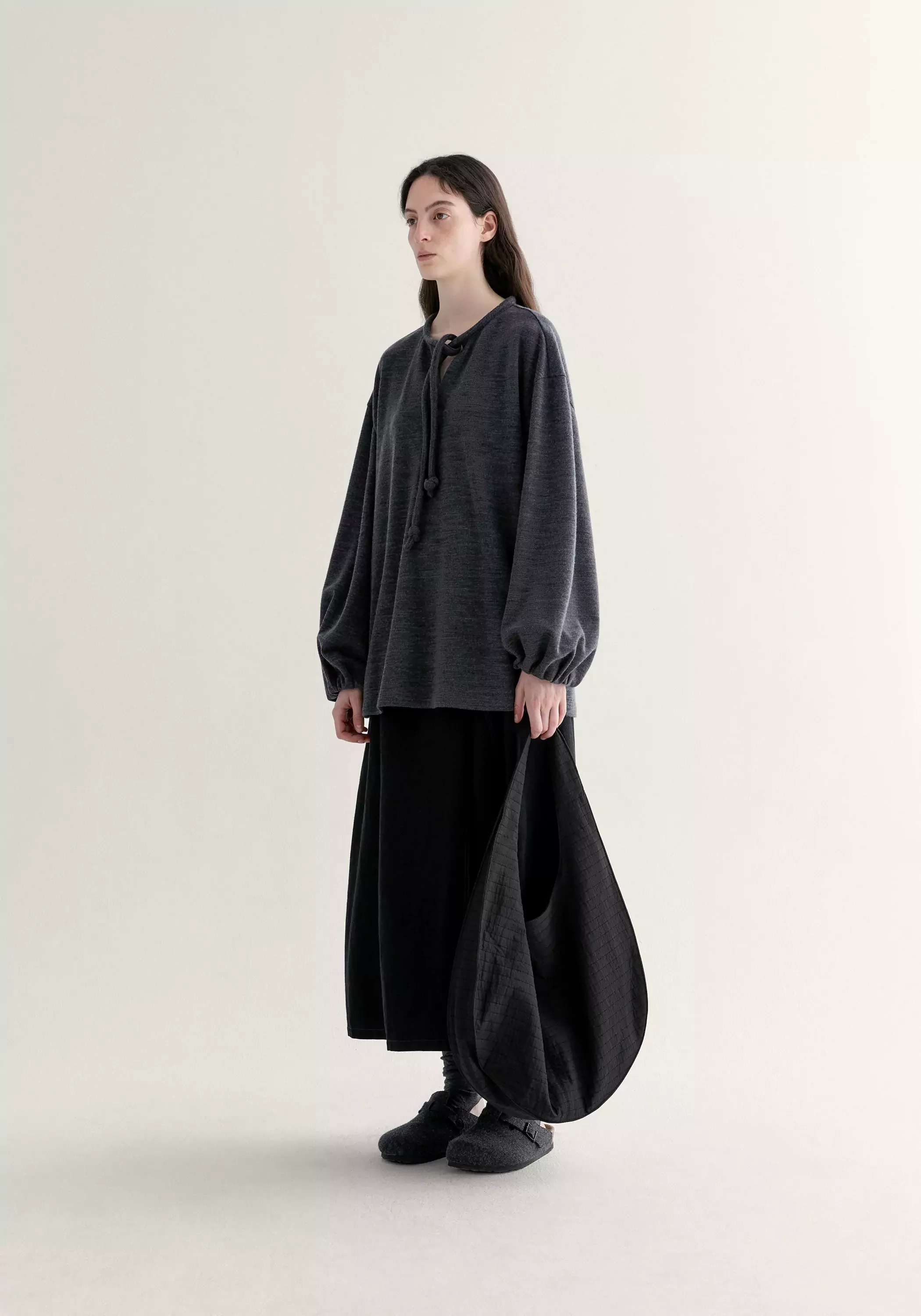 Round-neck Wool Hoodie - Image 5