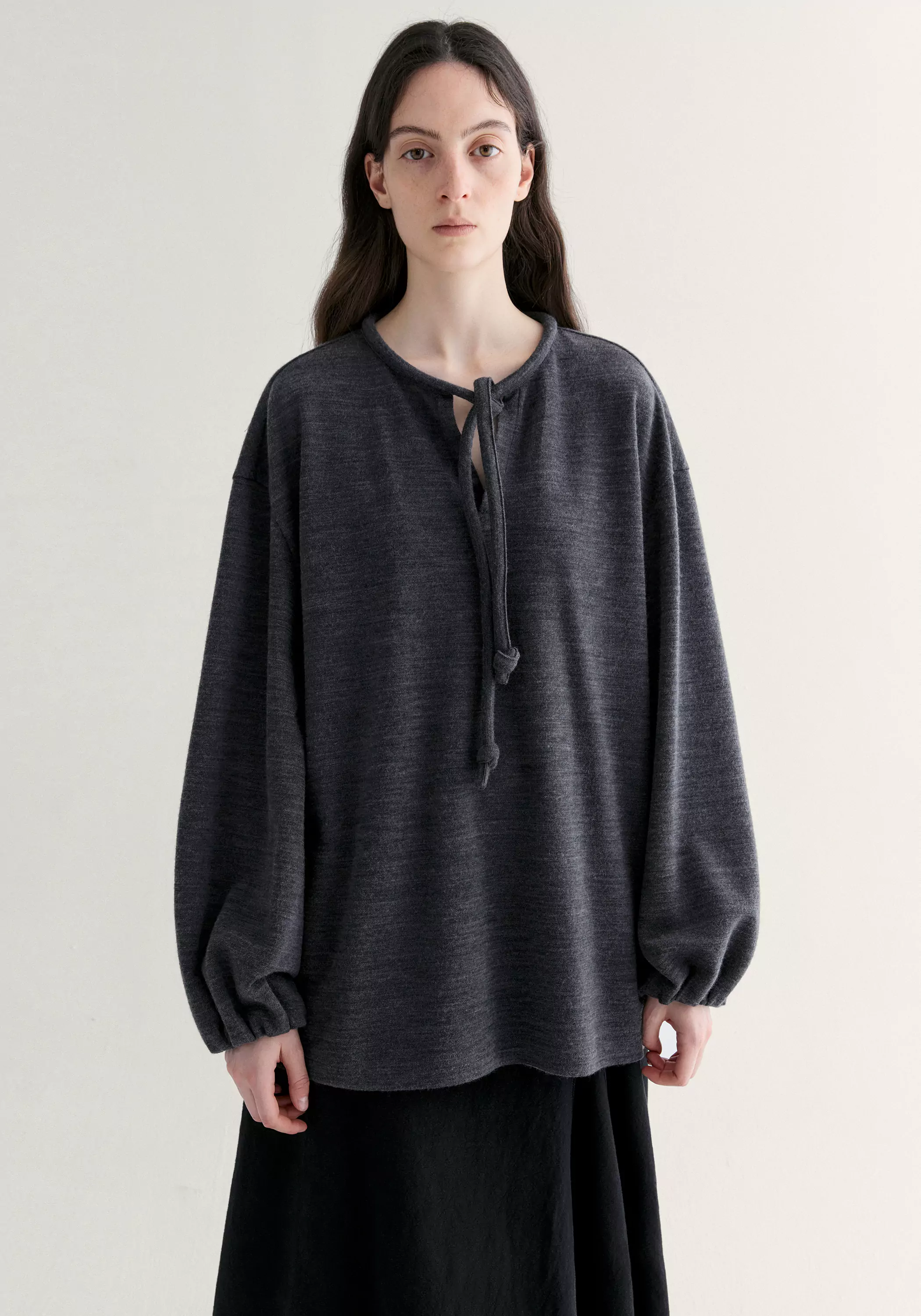 Round-neck Wool Hoodie - Image 7