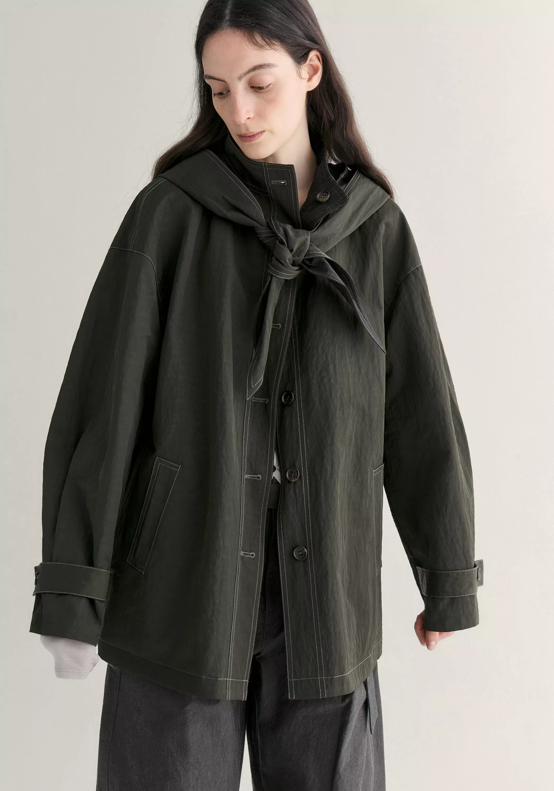 Two-way Scarf Jacket - Image 18