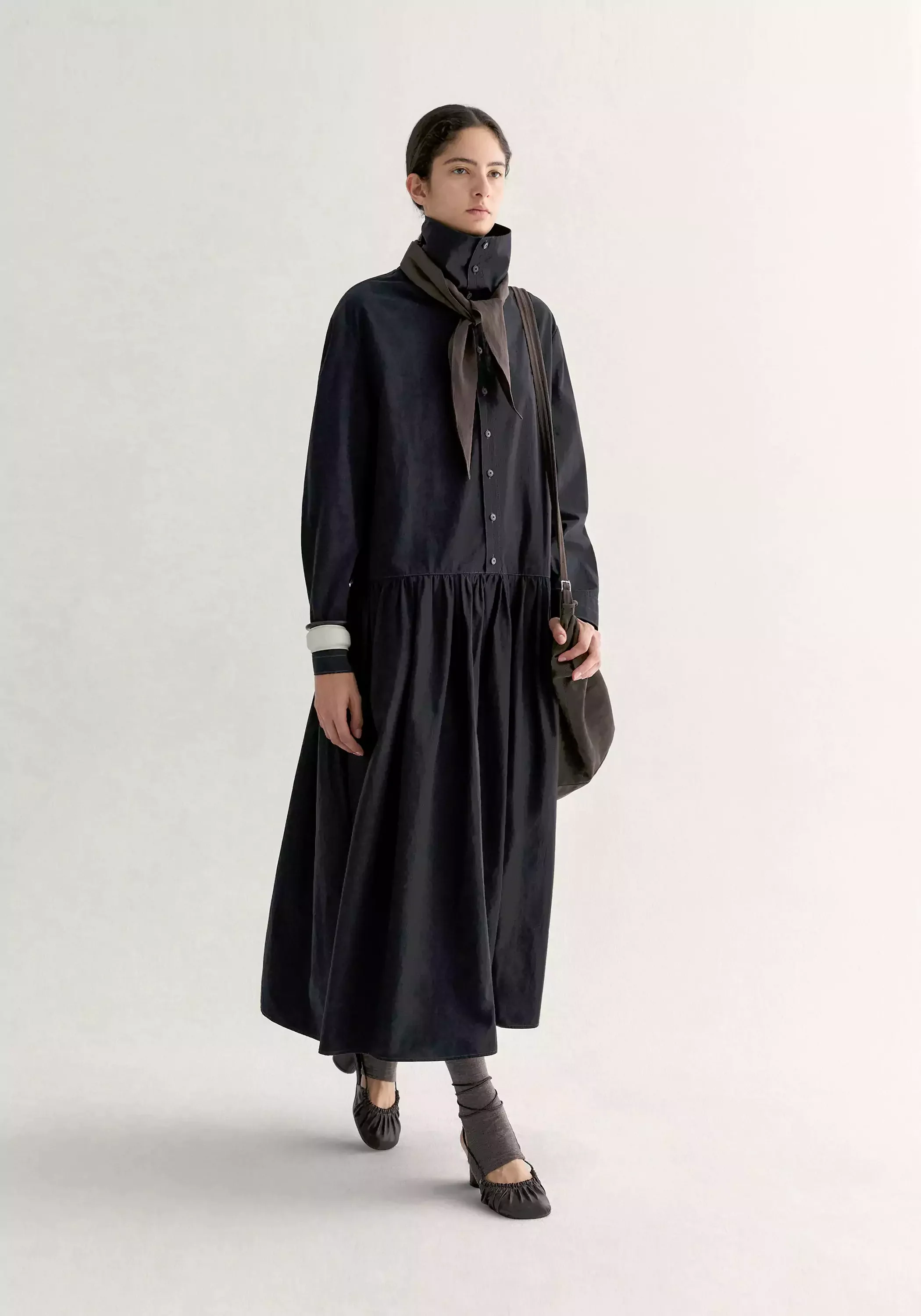 Cowl Neck Ruched Dress - Image 2