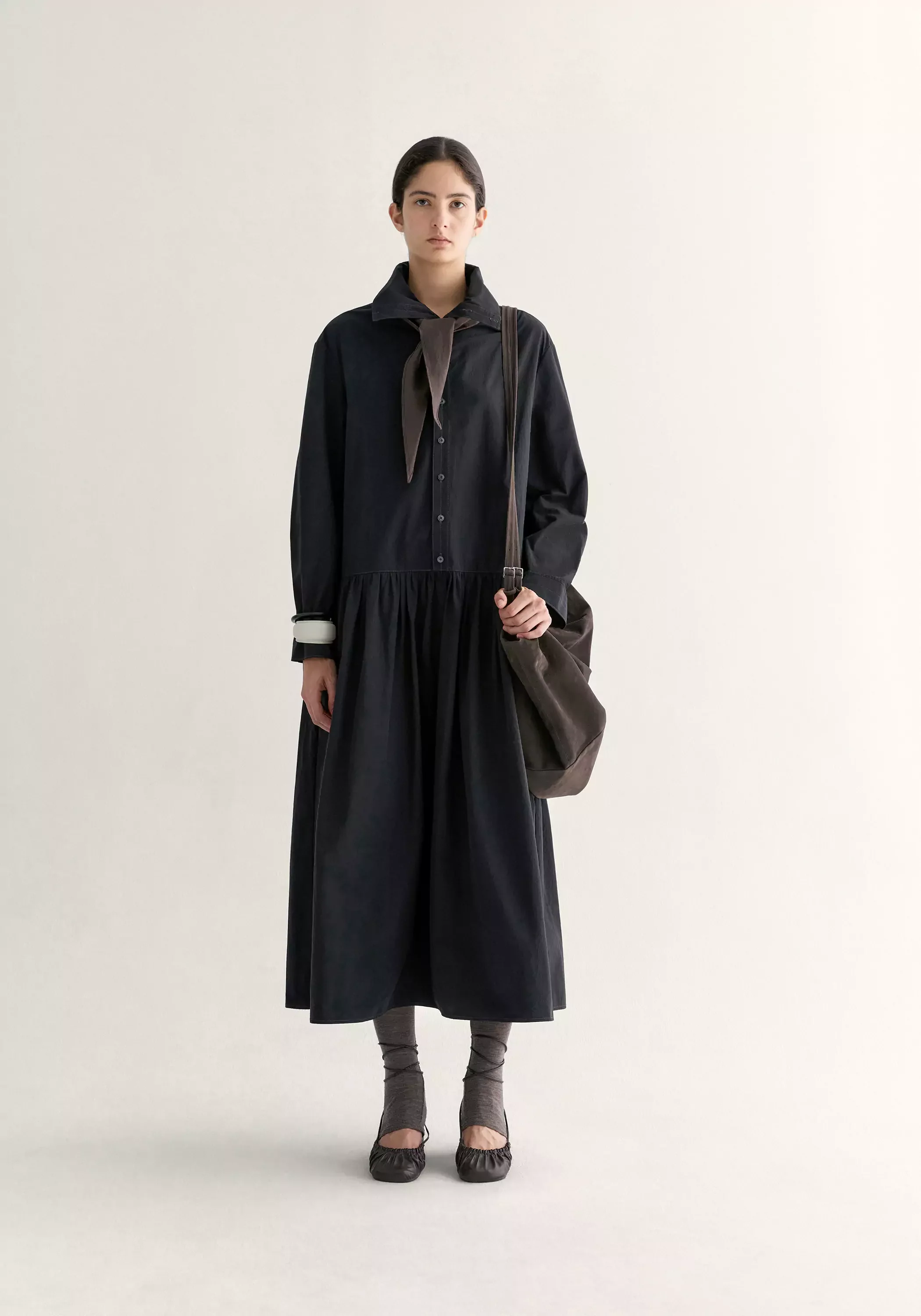 Cowl Neck Ruched Dress - Image 3
