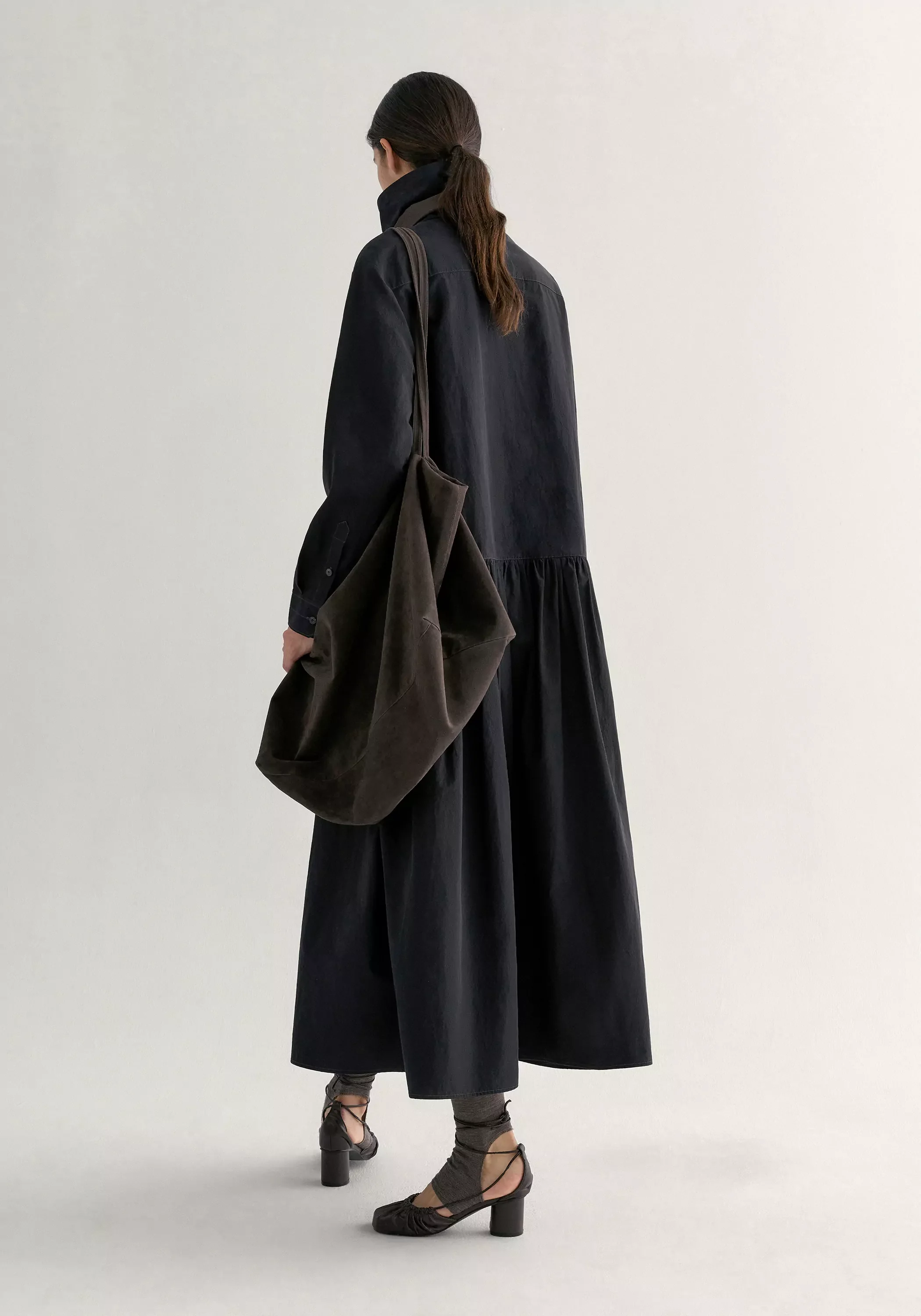 Cowl Neck Ruched Dress - Image 5