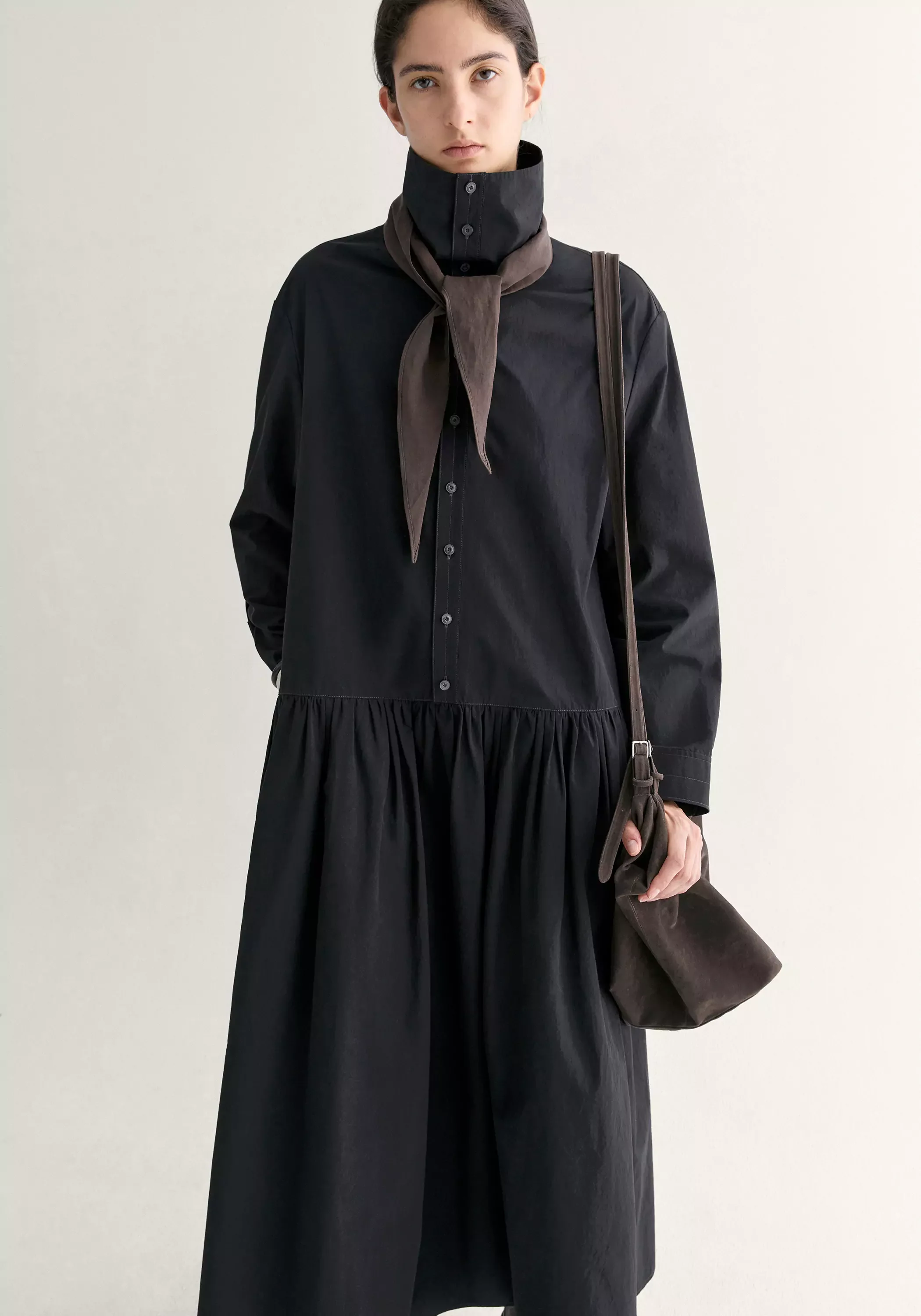 Cowl Neck Ruched Dress - Image 6