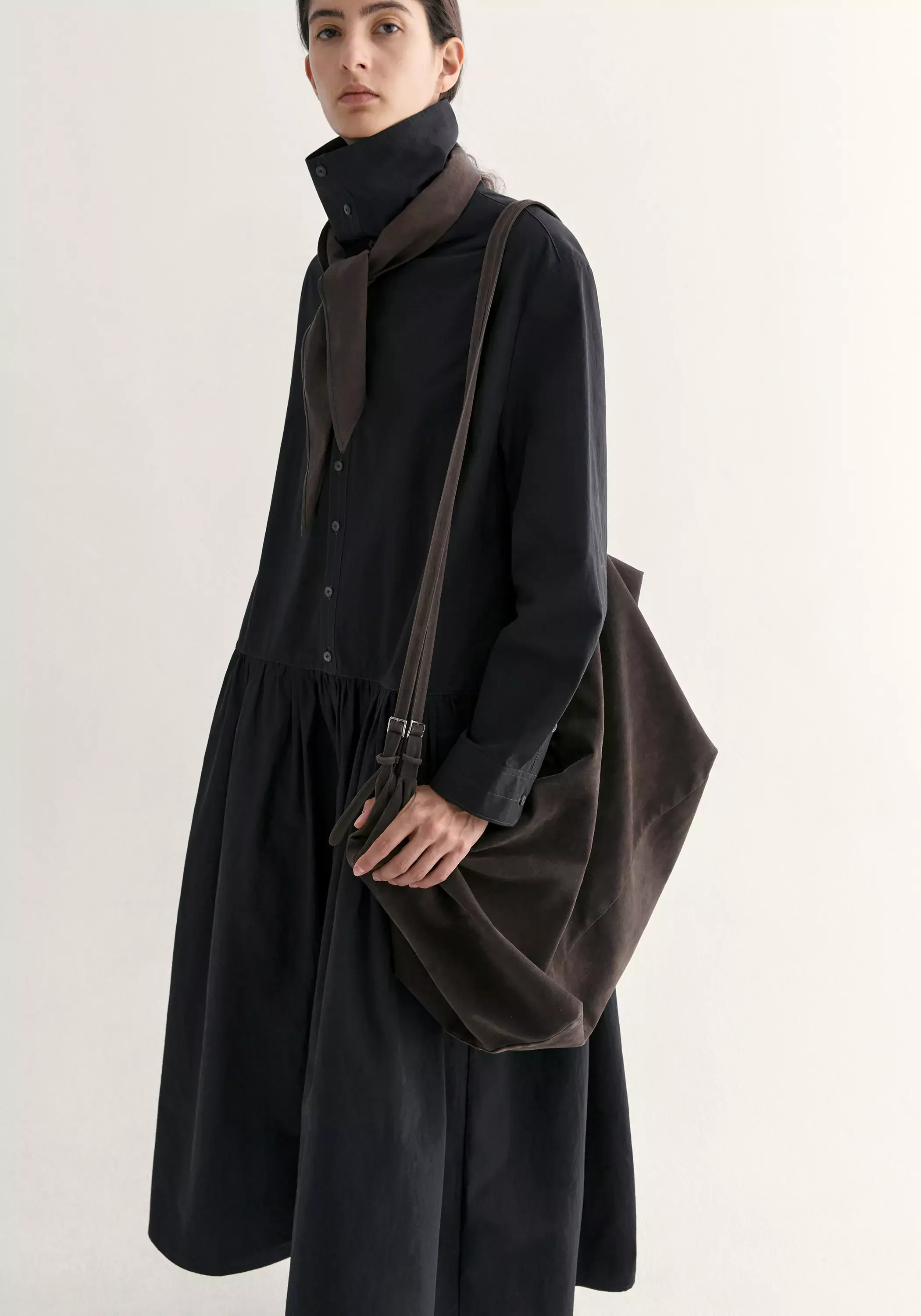 Cowl Neck Ruched Dress - Image 7