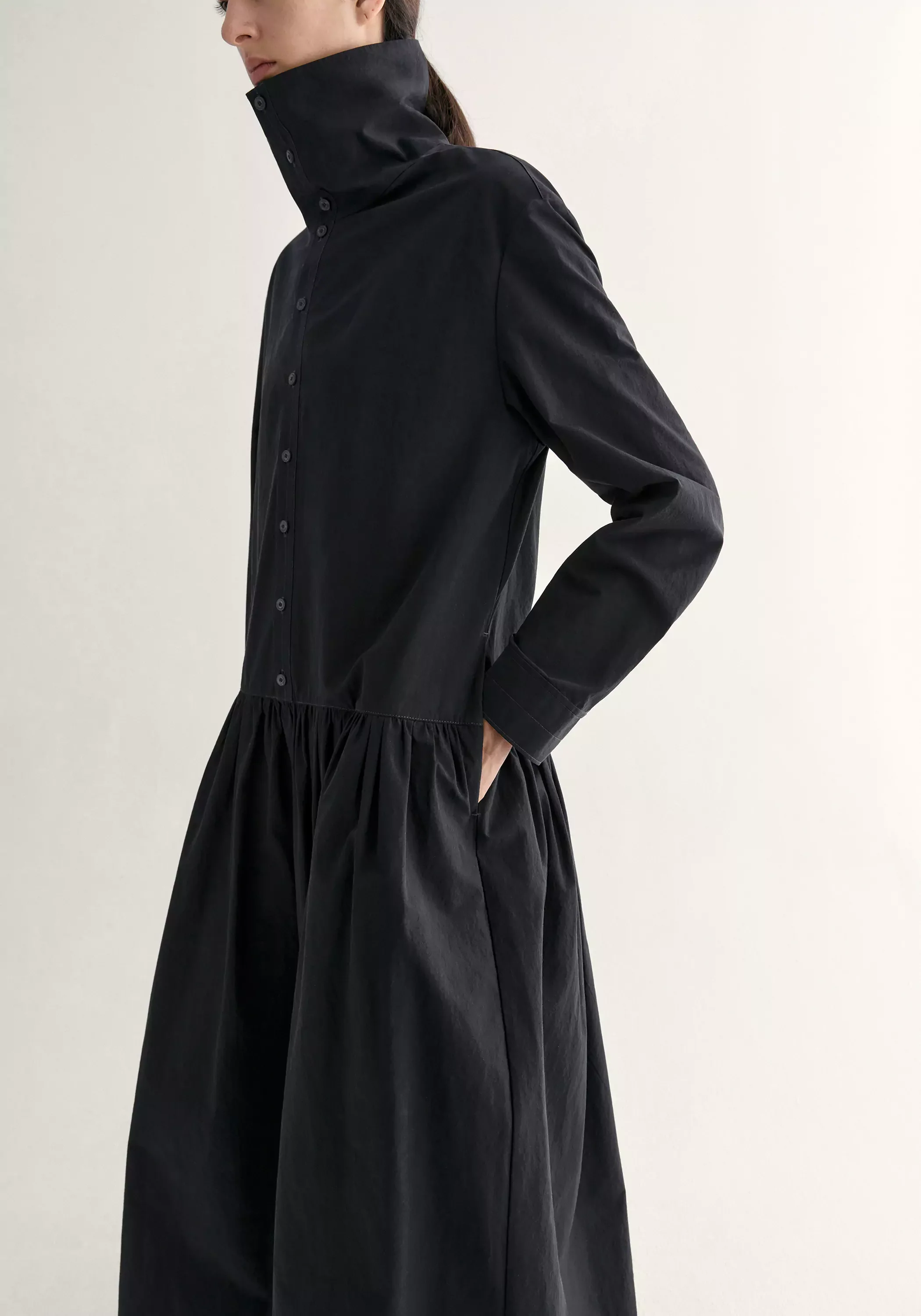Cowl Neck Ruched Dress - Image 8