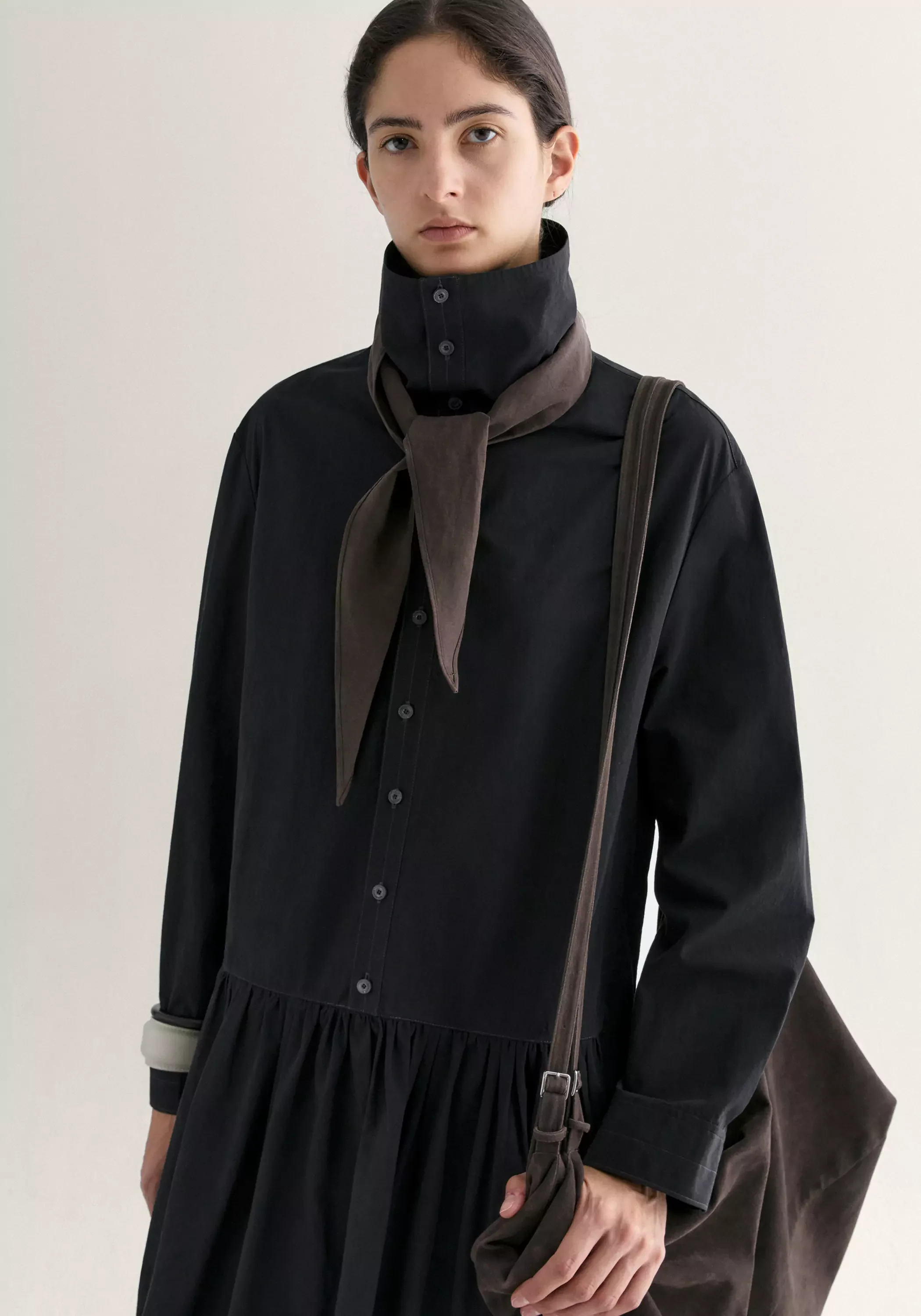 Cowl Neck Ruched Dress - Image 9