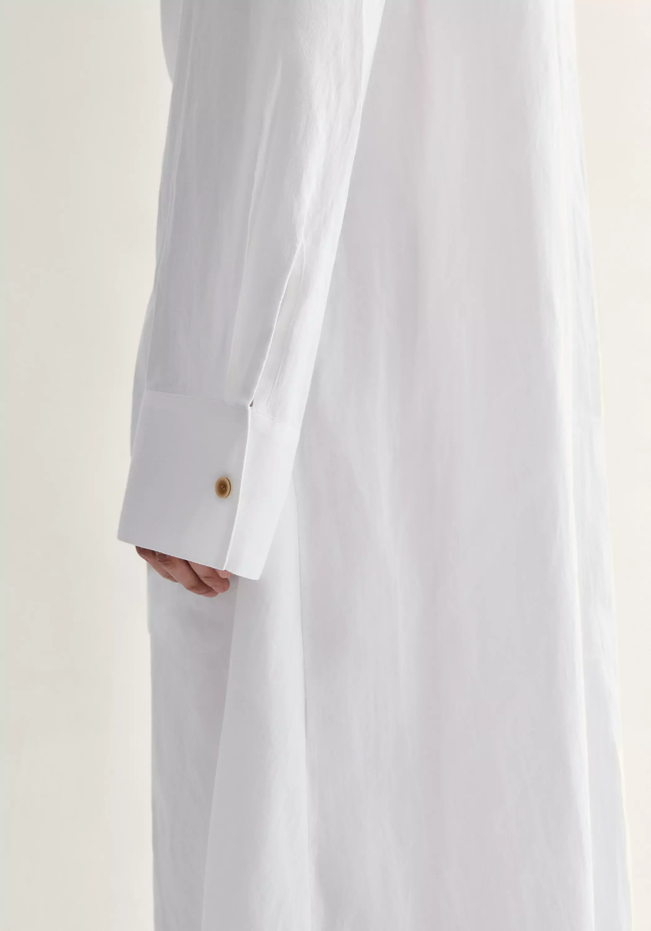 Slant-placket Cotton Dress - Image 11