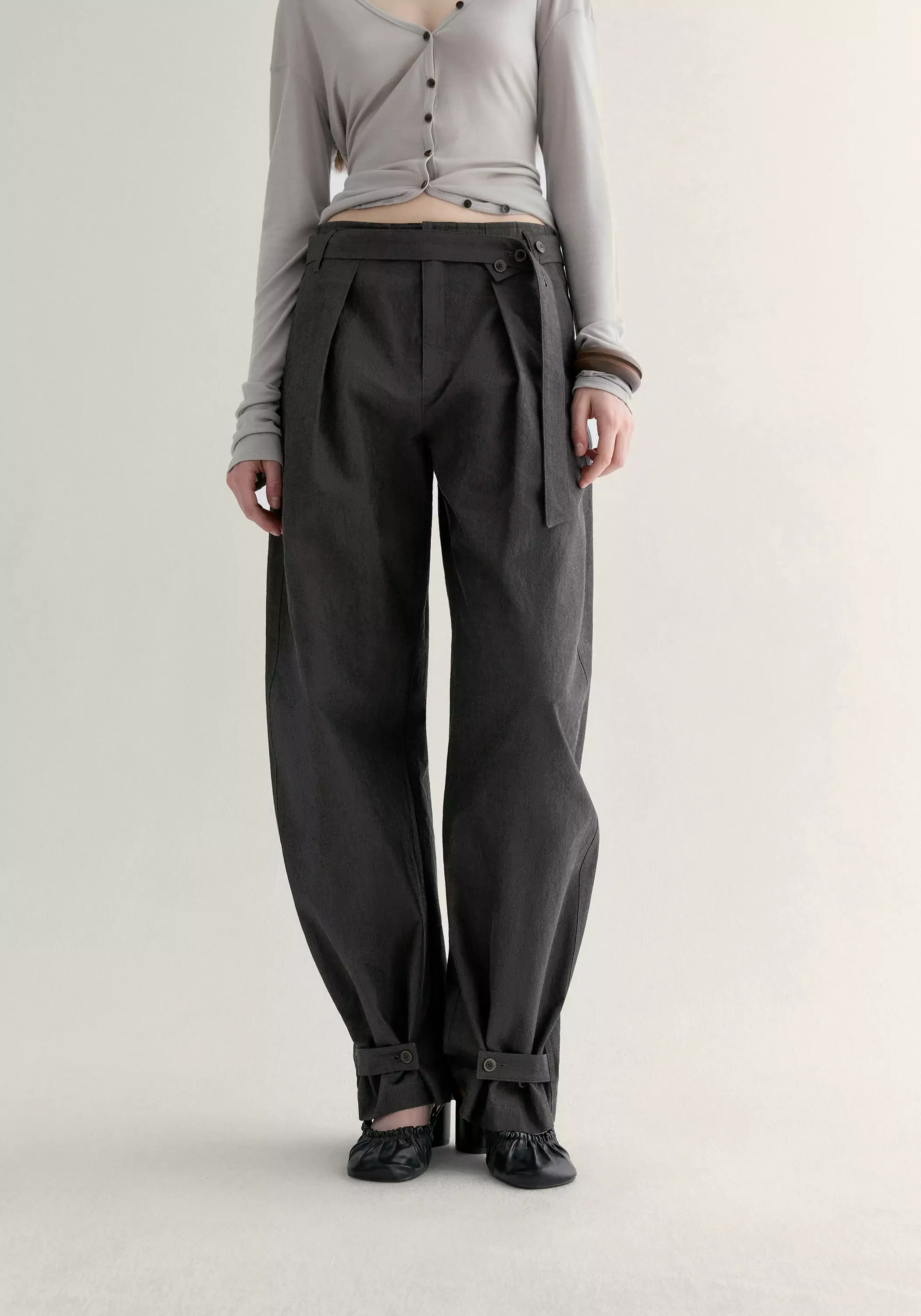Belted Curved Joggers - Image 11