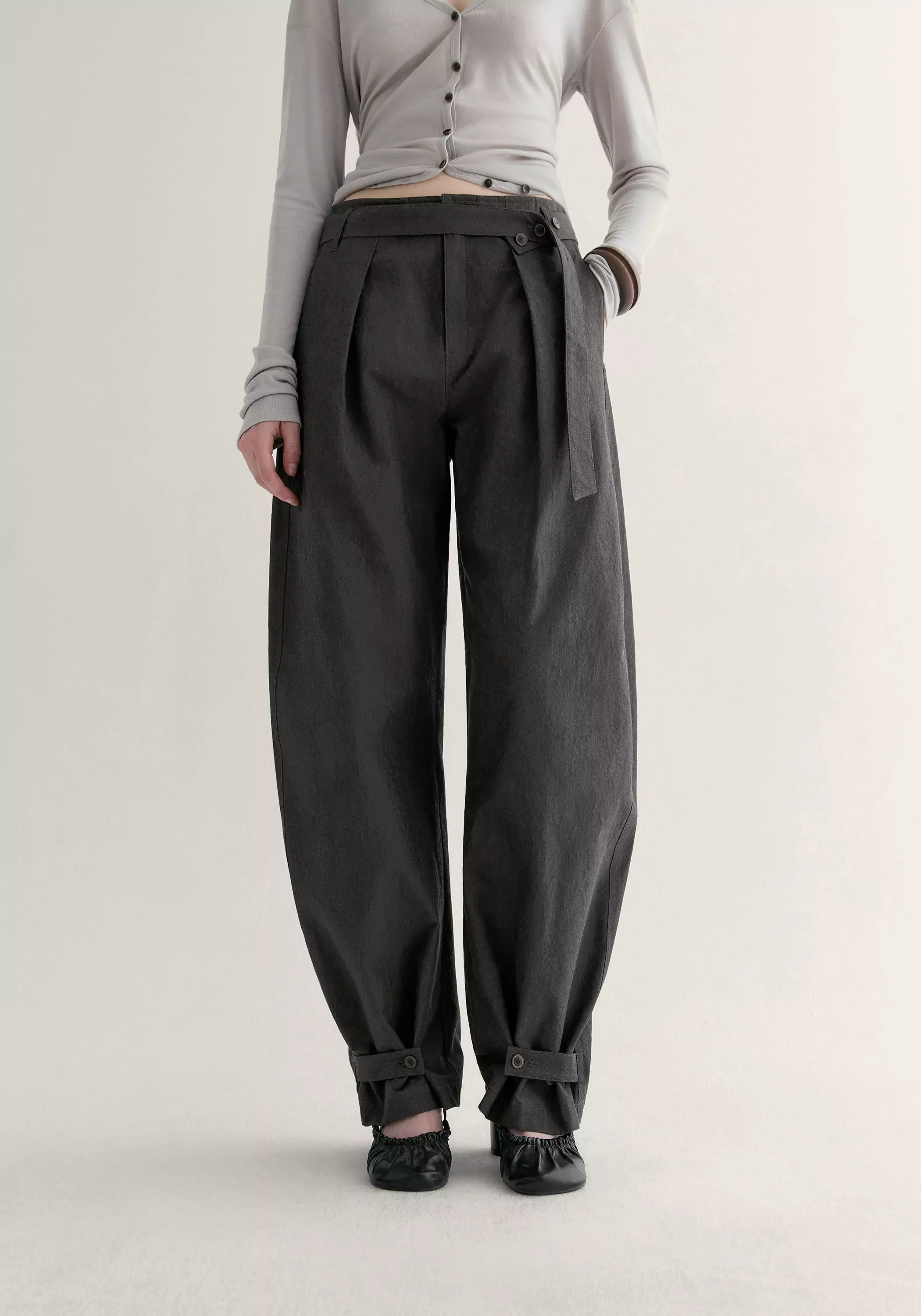 Belted Curved Joggers - Image 12