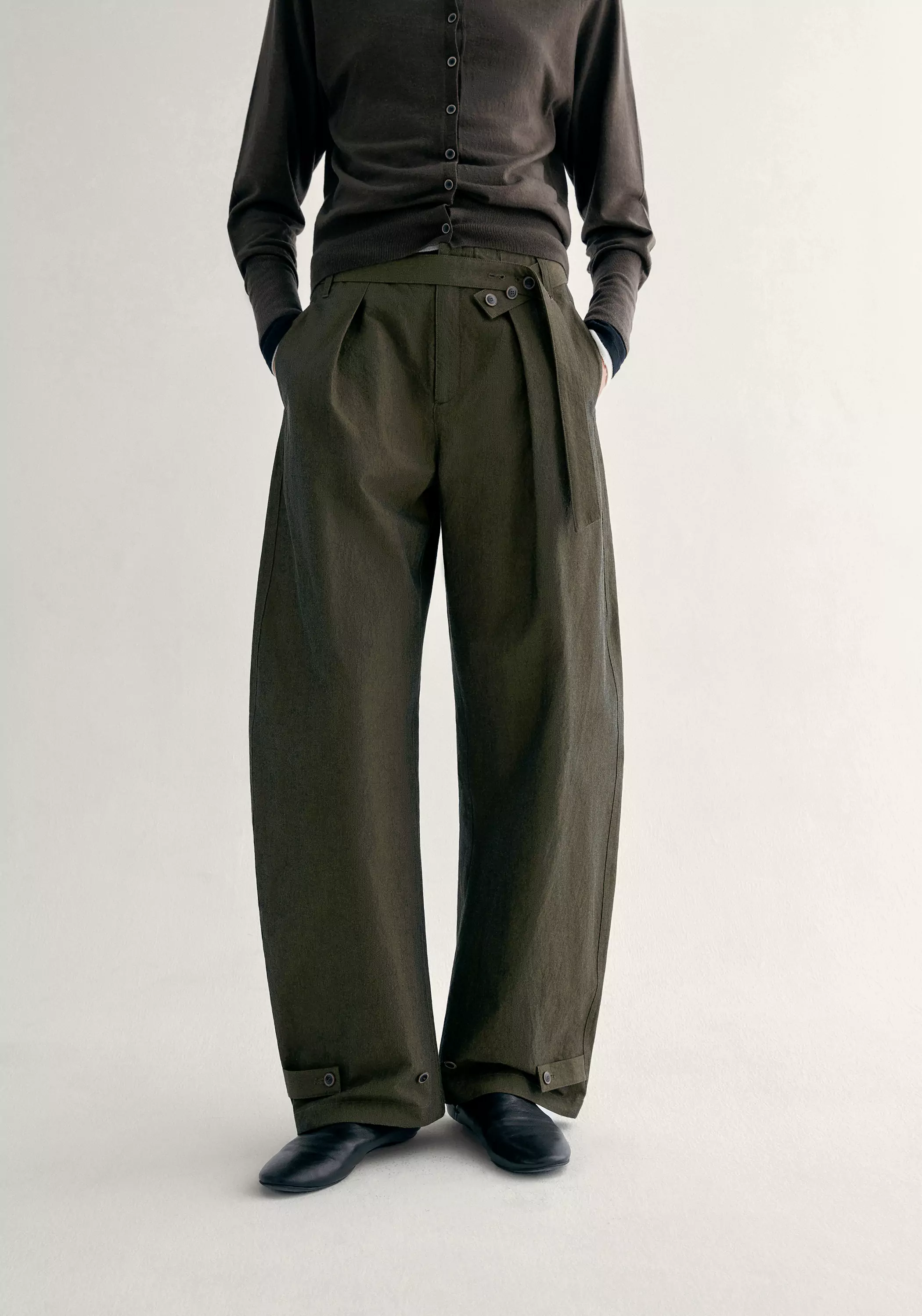 Belted Curved Joggers - Image 7