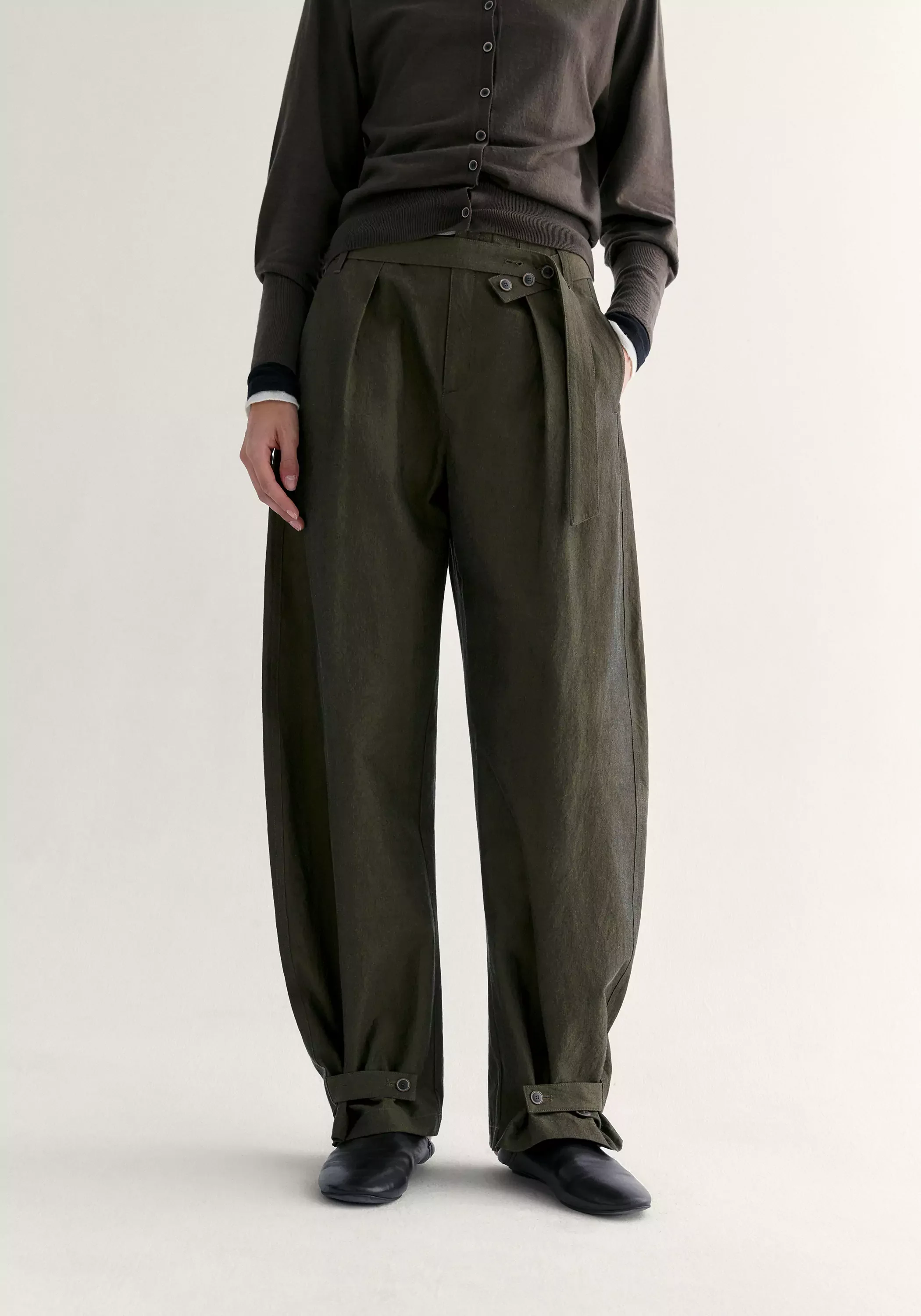 Belted Curved Joggers - Image 8