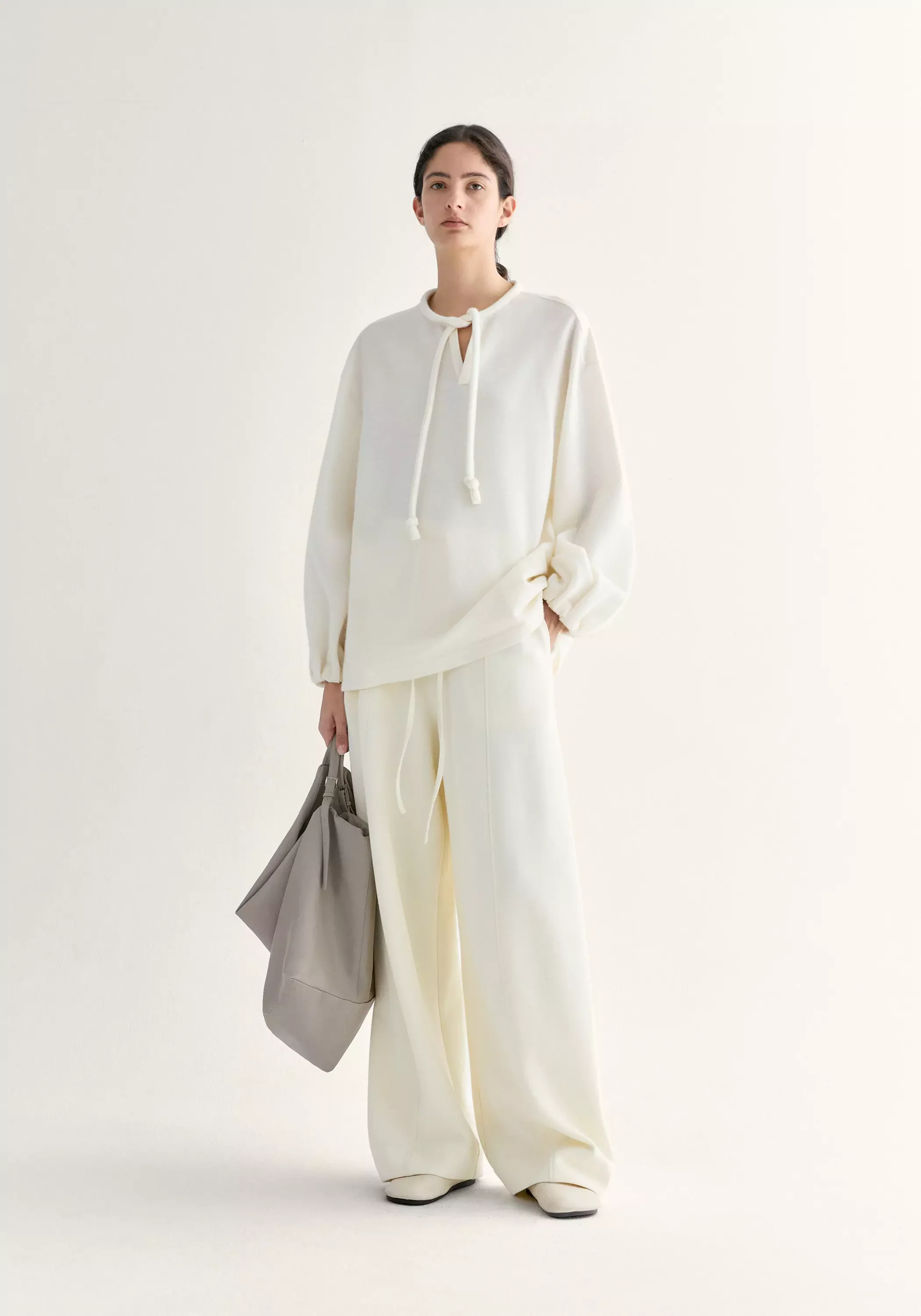 Drawstring Cotton Pants - Image 4