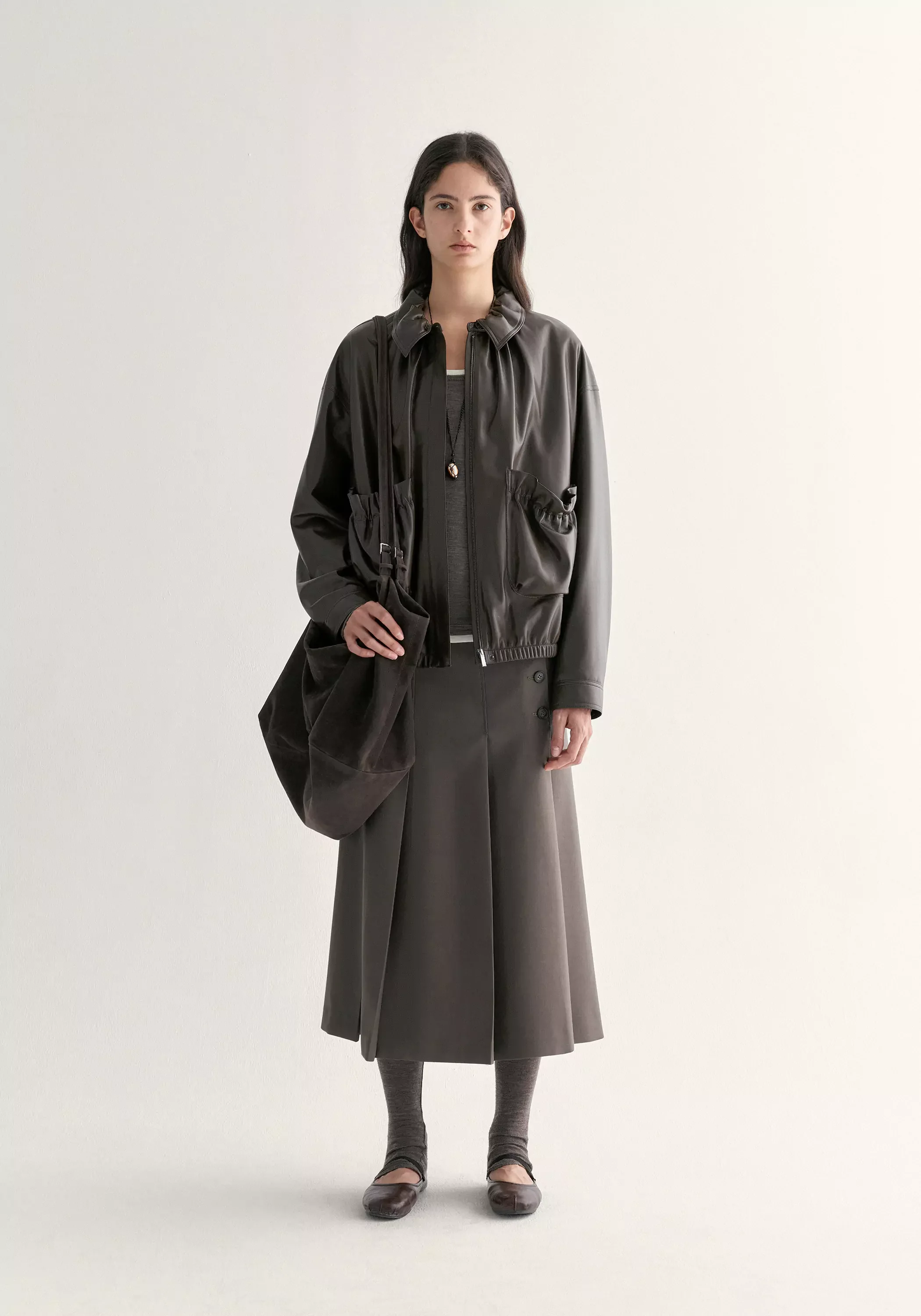 Merino Wool Pleated Skirt - Image 12
