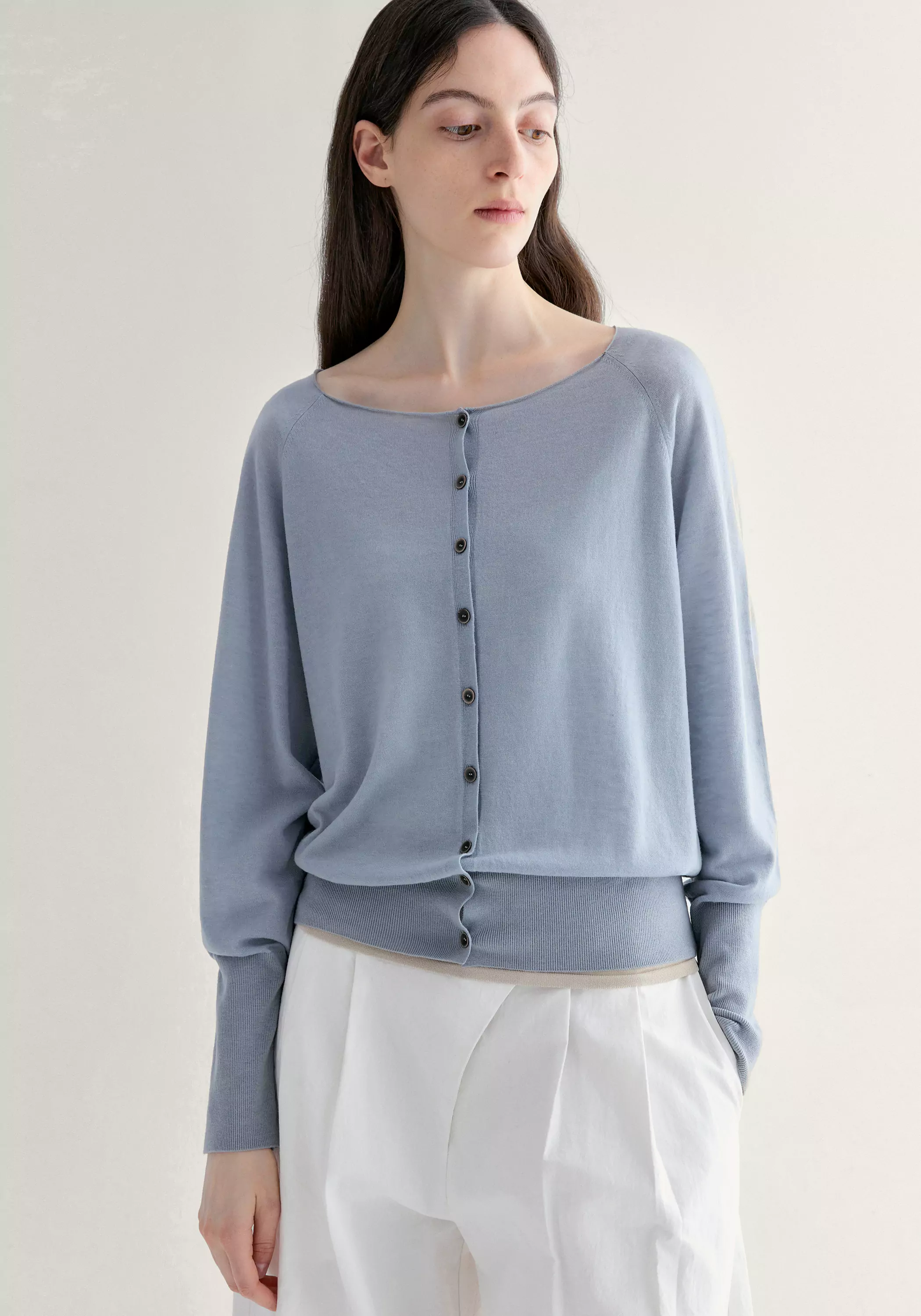 Merino Wool Rib-knit Cardigan - Image 11