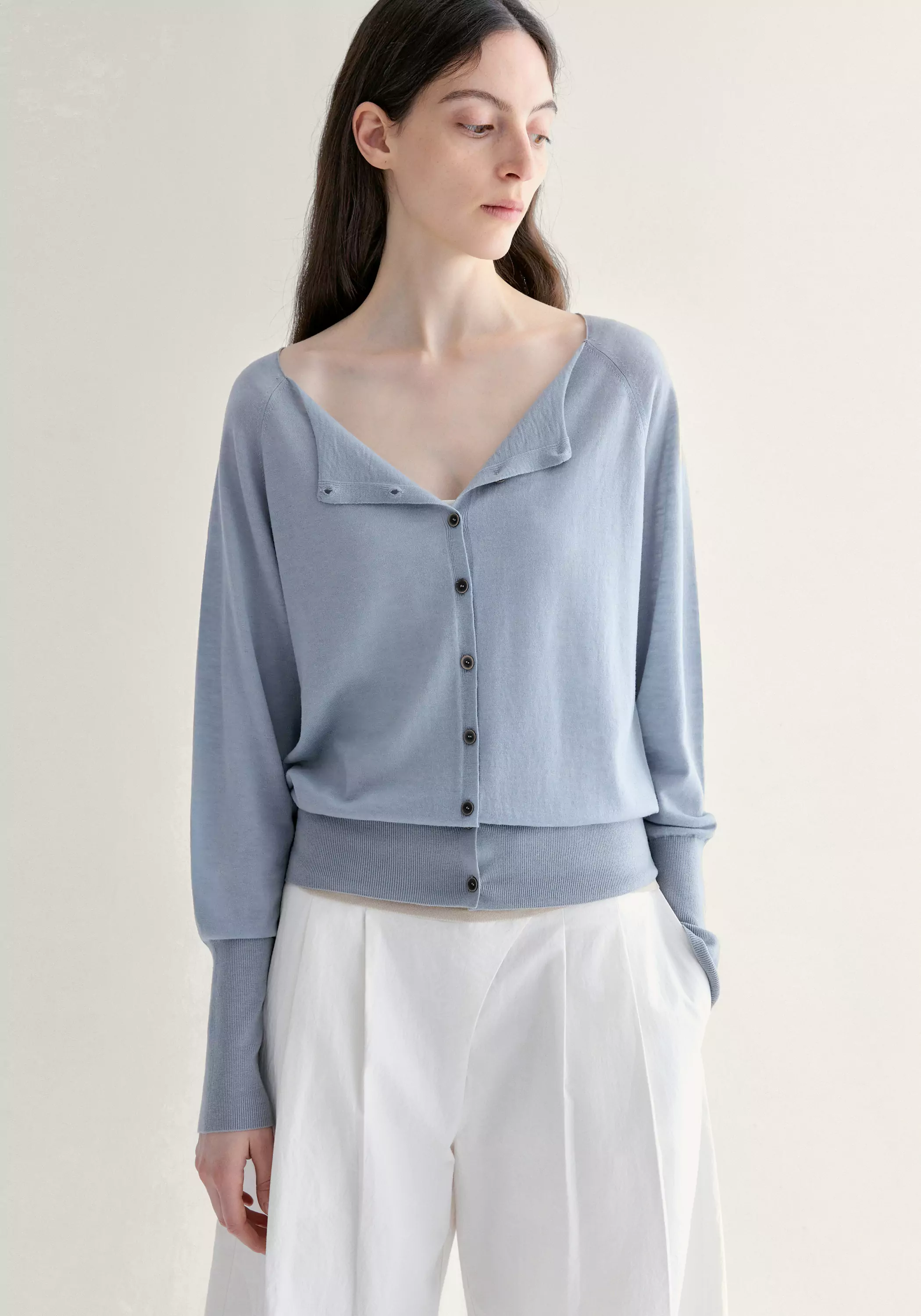 Merino Wool Rib-knit Cardigan - Image 12