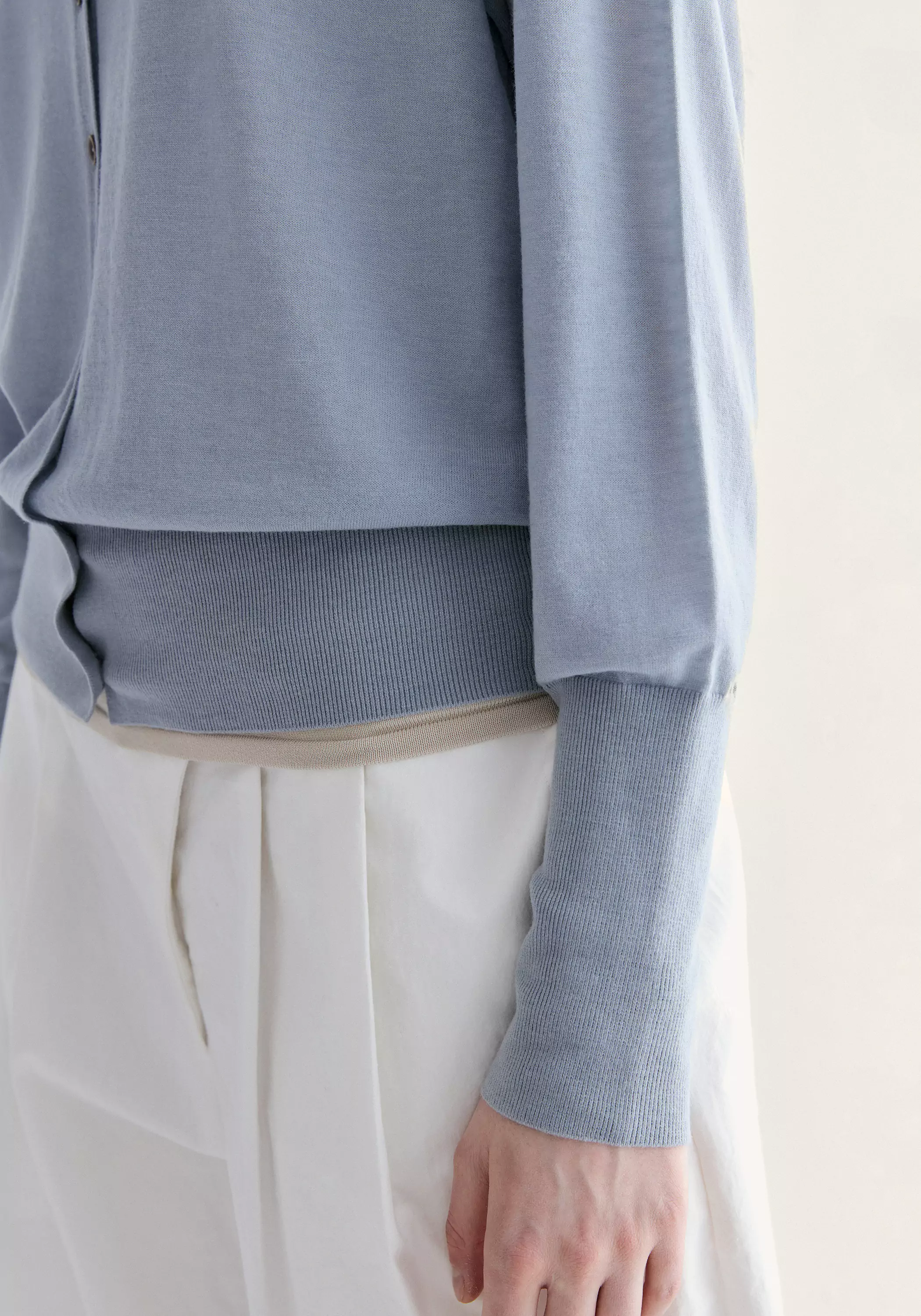Merino Wool Rib-knit Cardigan - Image 14