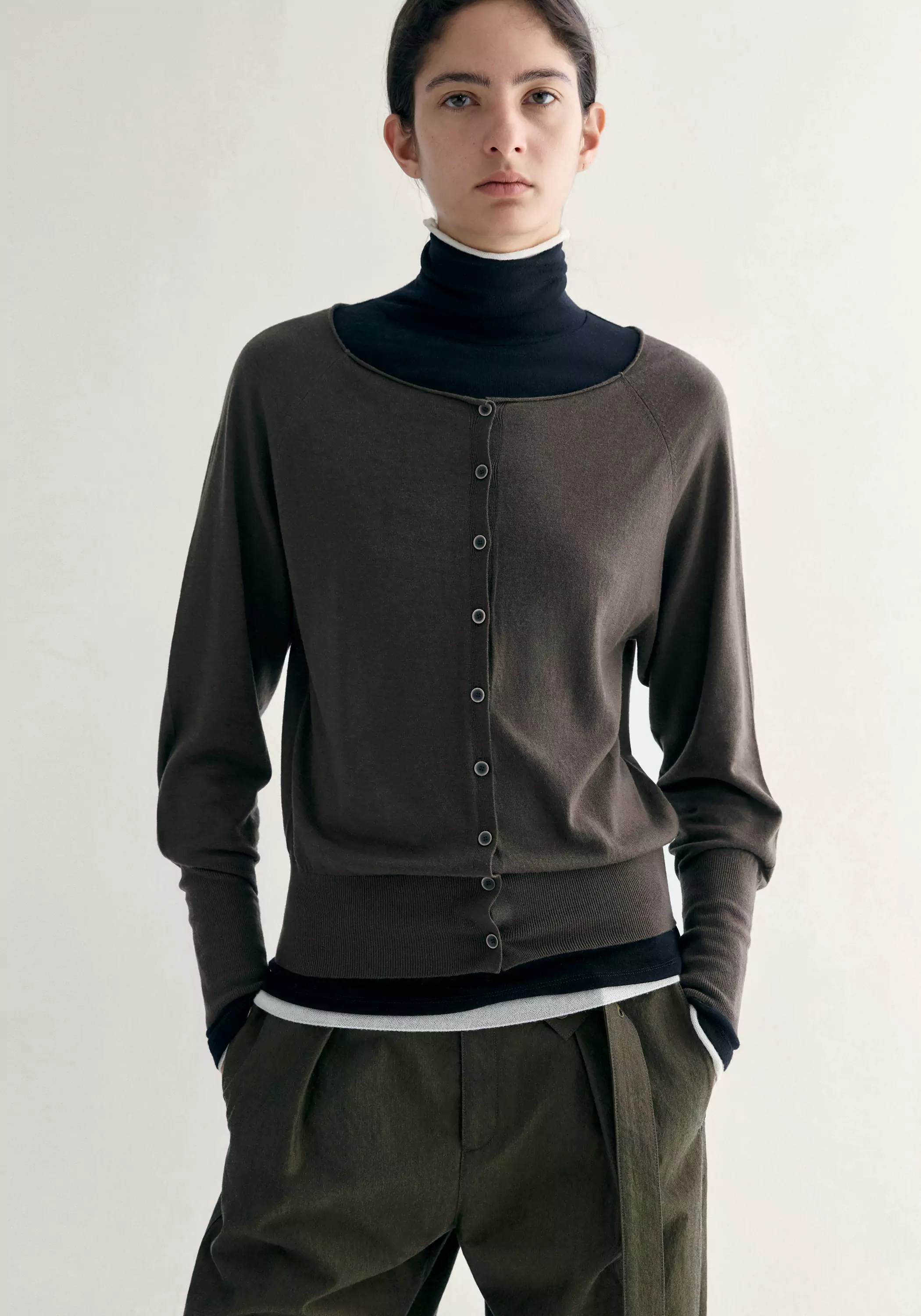 Merino Wool Rib-knit Cardigan - Image 18