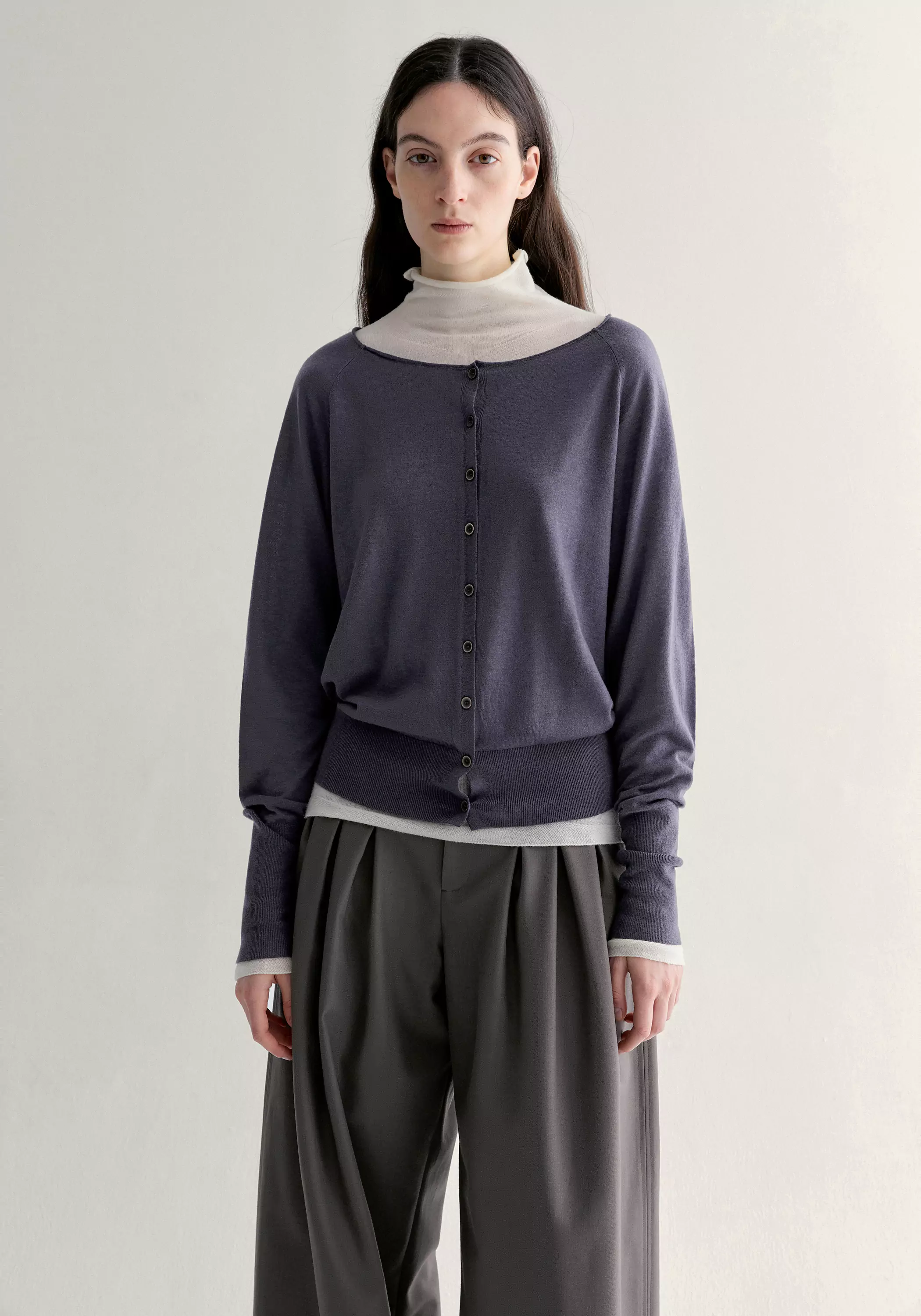 Merino Wool Rib-knit Cardigan - Image 7