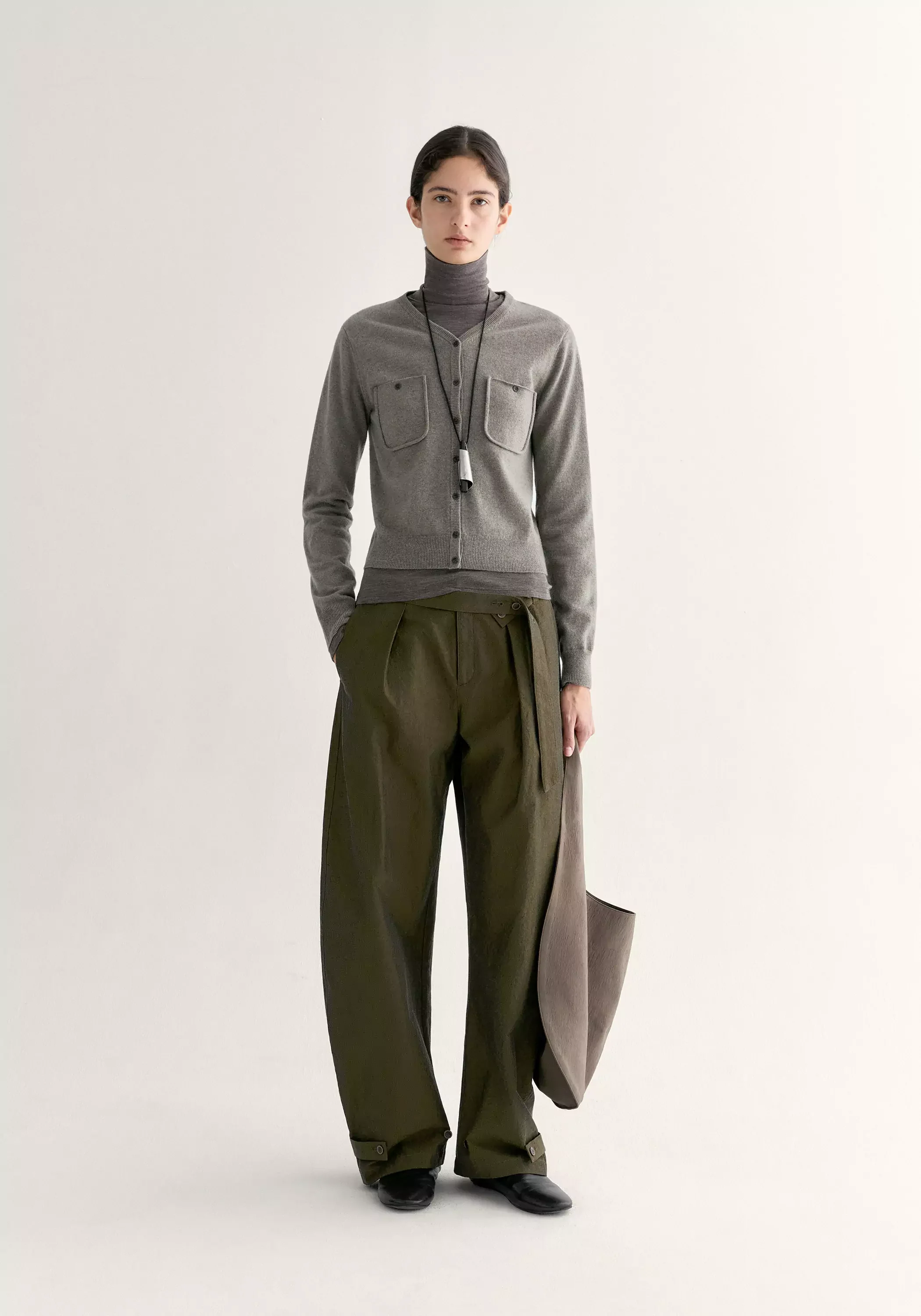 Merino Wool V-neck Cardigan - Image 14