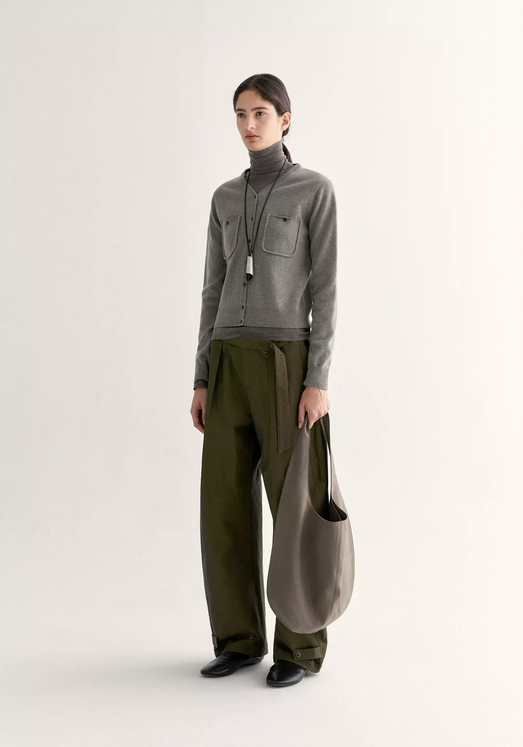 Merino Wool V-neck Cardigan - Image 15