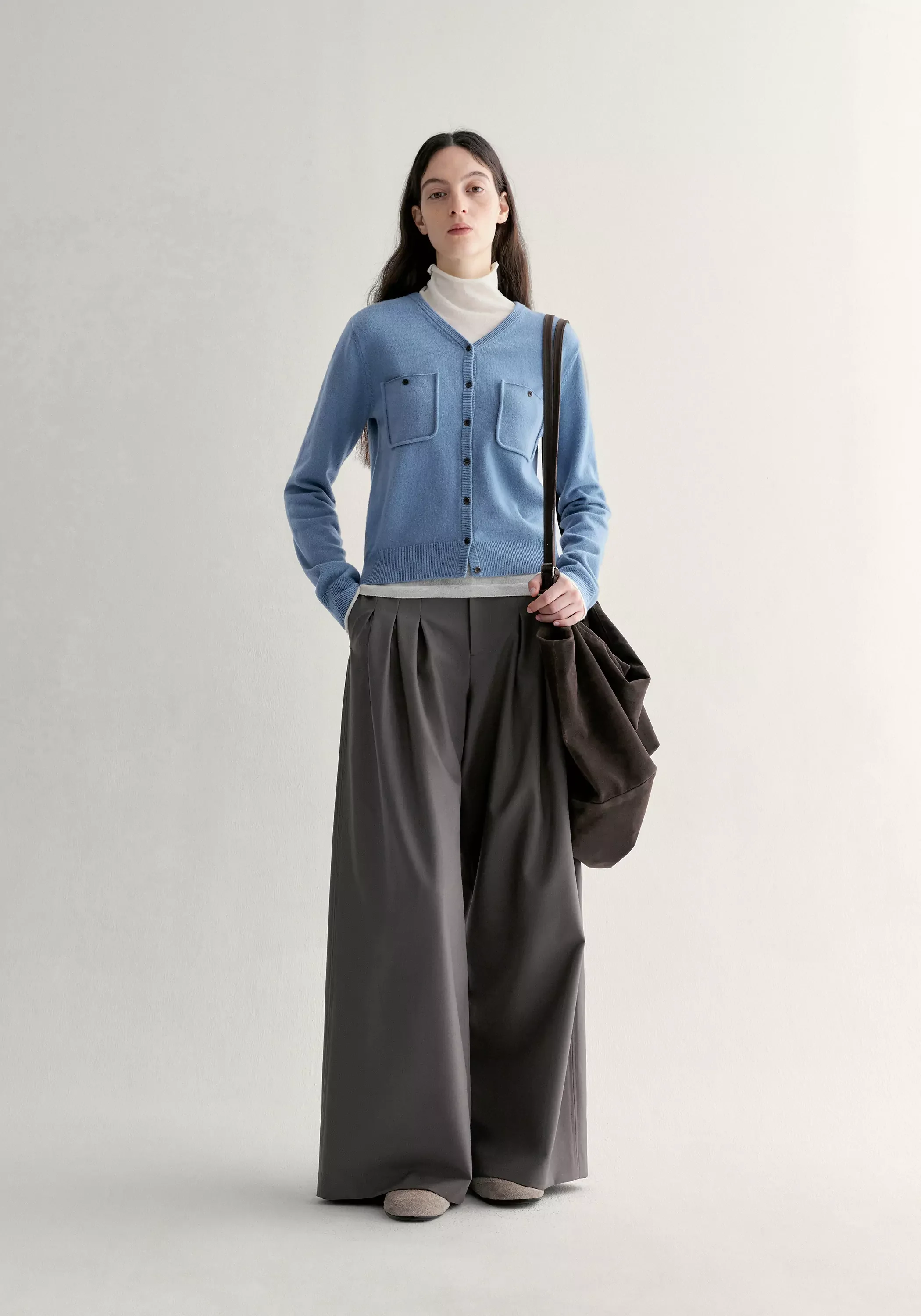 Merino Wool V-neck Cardigan - Image 6