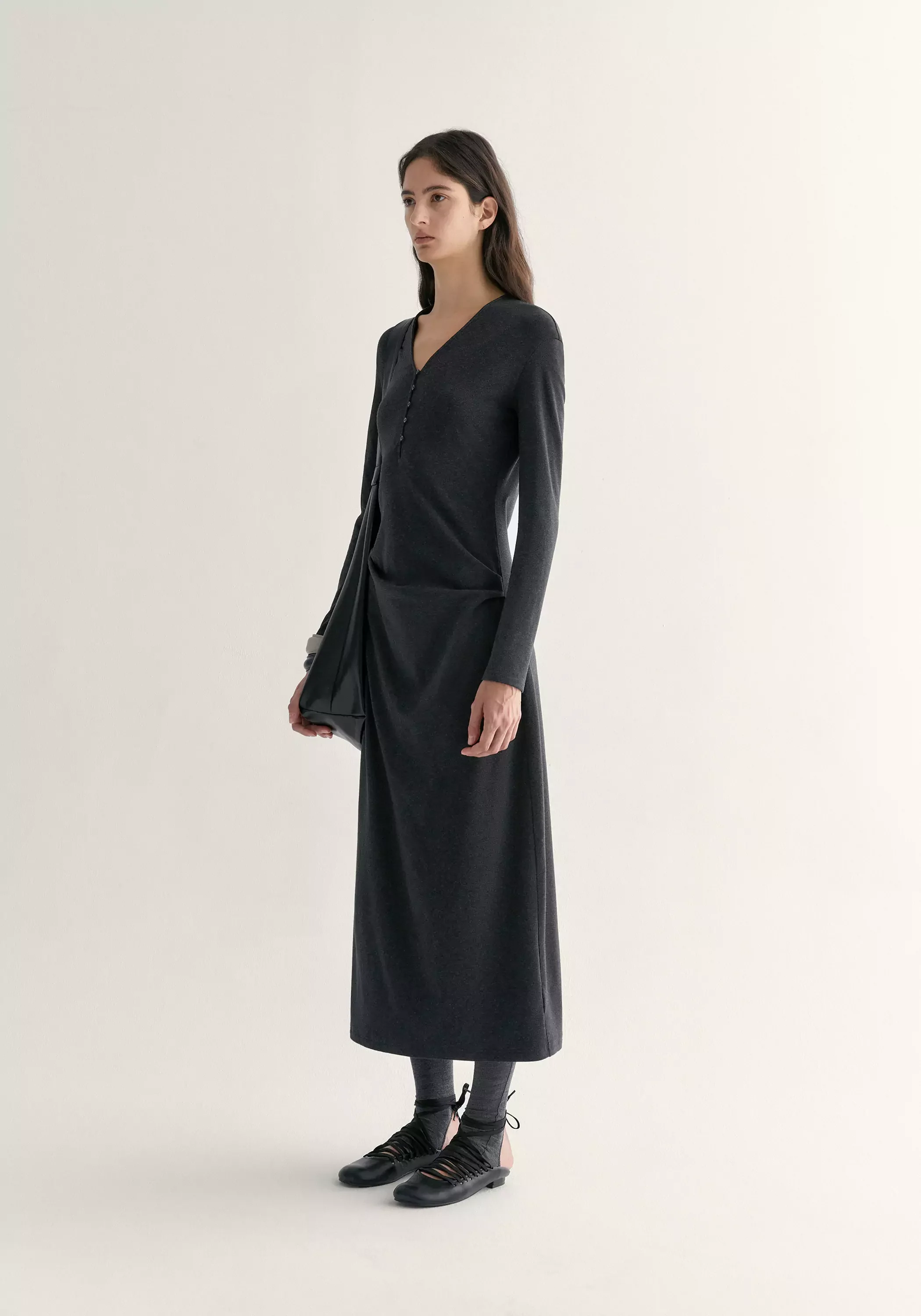 Pleated Cocoon Dress - Image 3