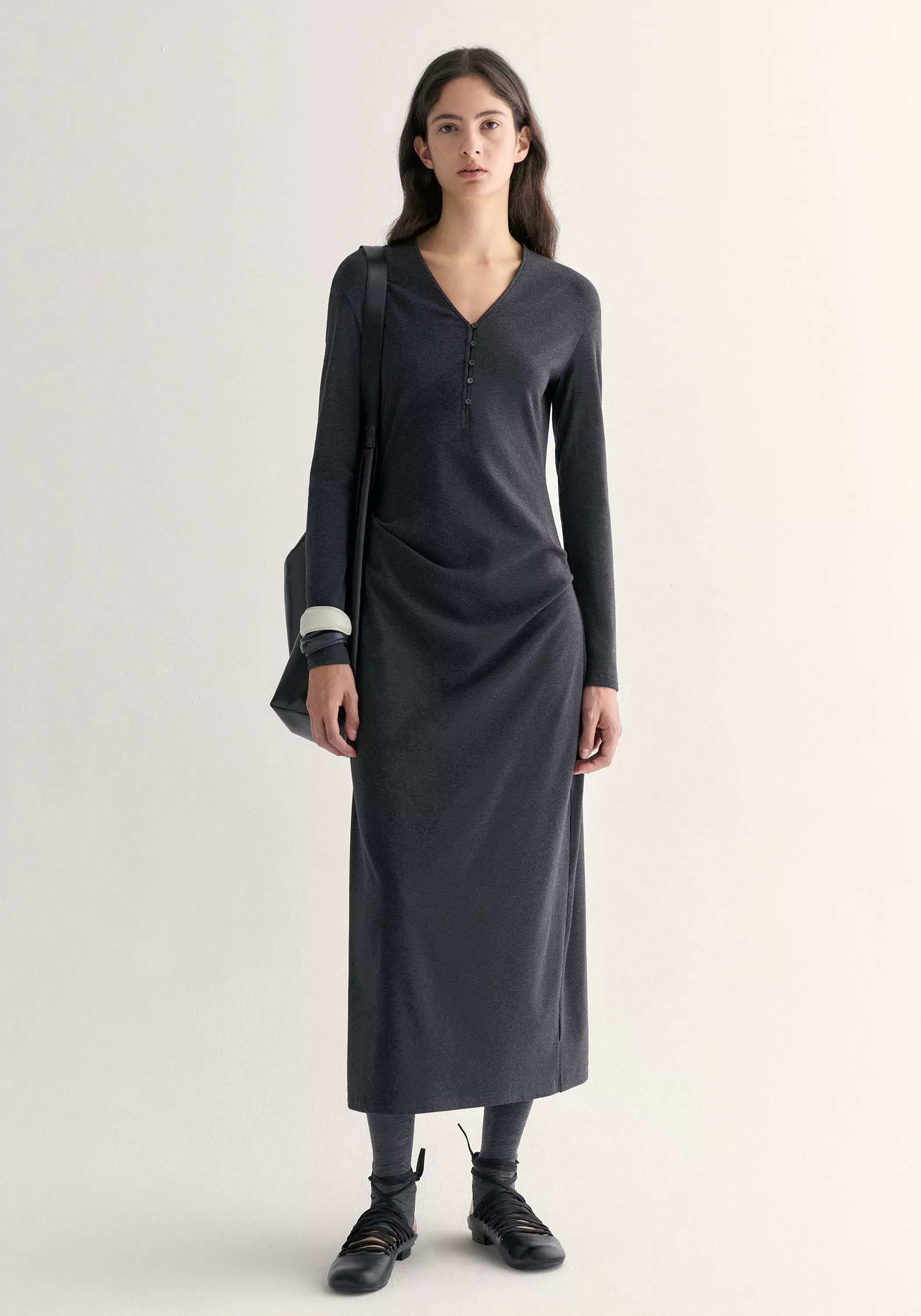 Pleated Cocoon Dress - Image 4