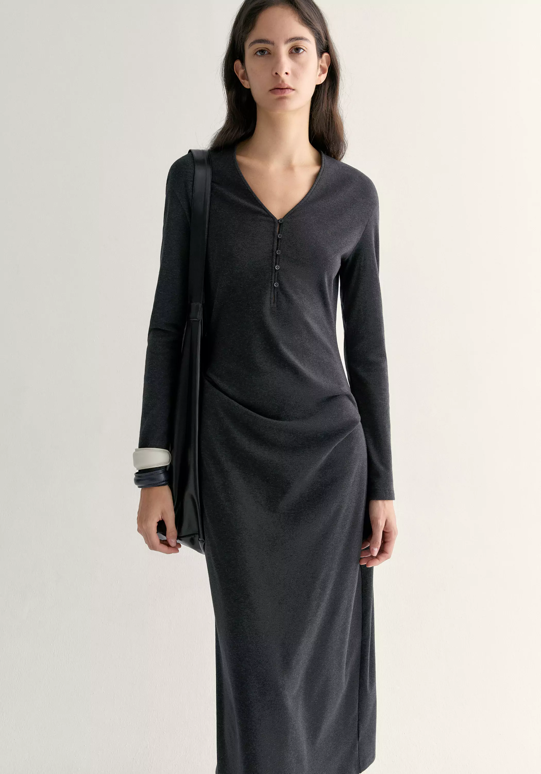 Pleated Cocoon Dress - Image 7