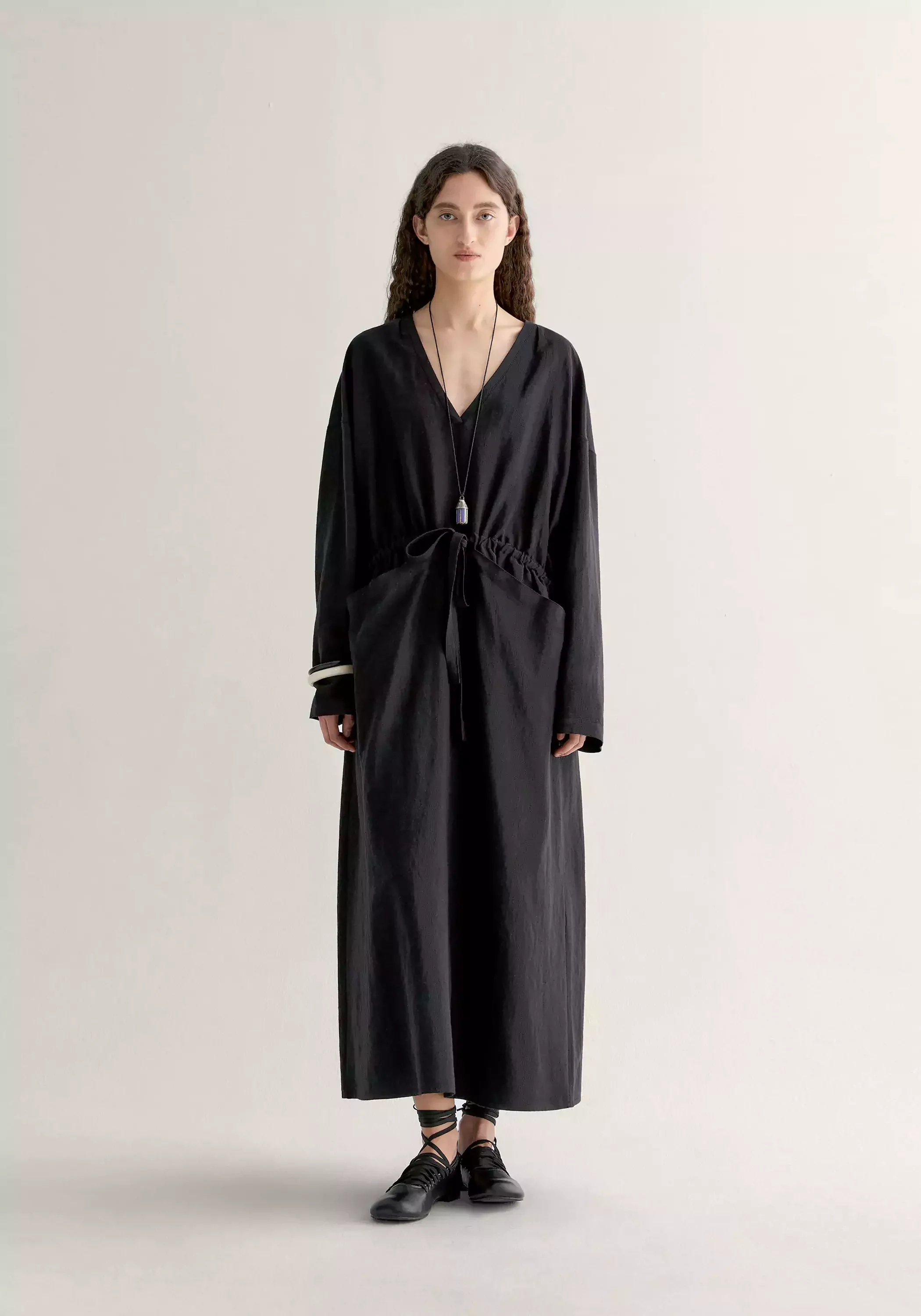 V-neck Pocket Dress - Image 3