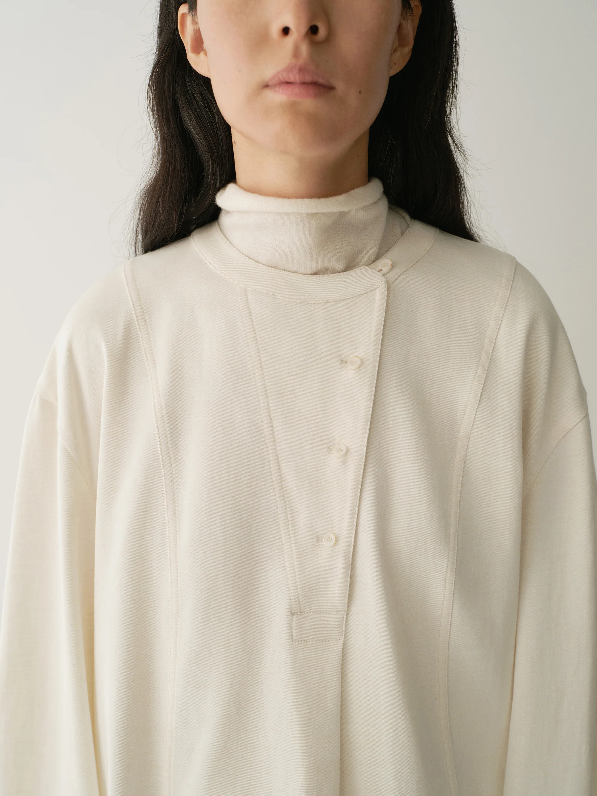 Curved Placket Flare Shirt - Image 13
