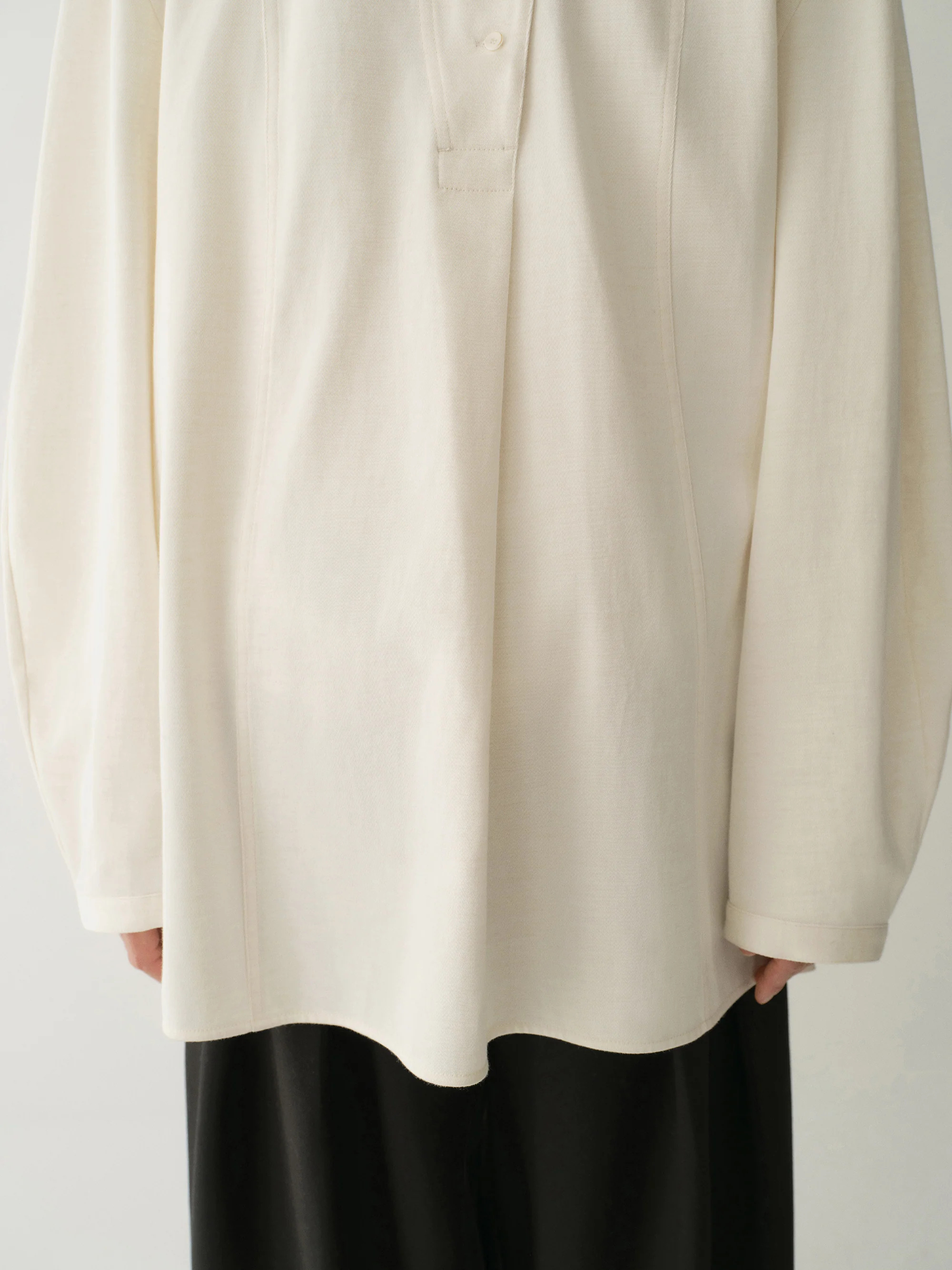 Curved Placket Flare Shirt - Image 14
