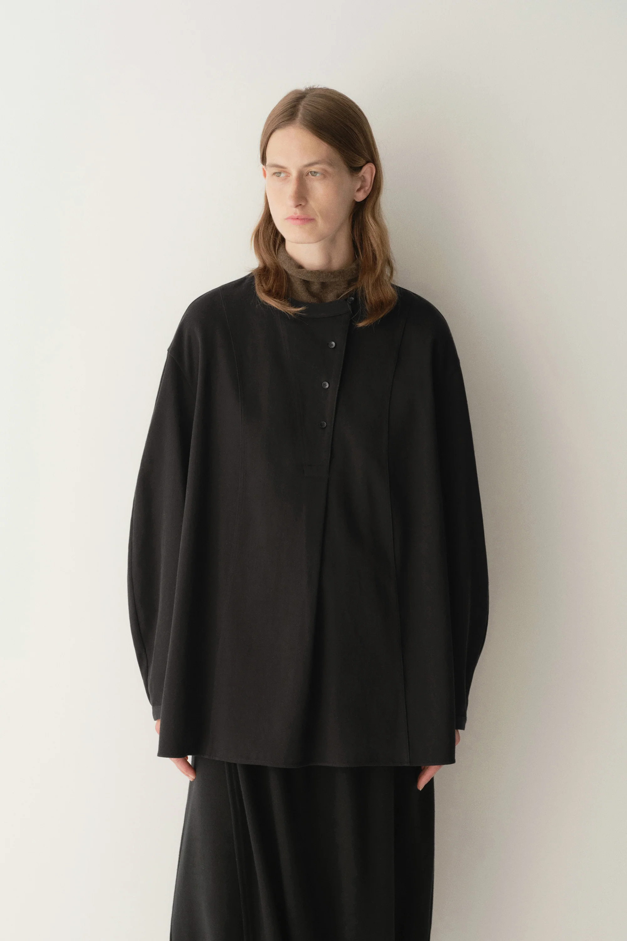 Curved Placket Flare Shirt - Image 3