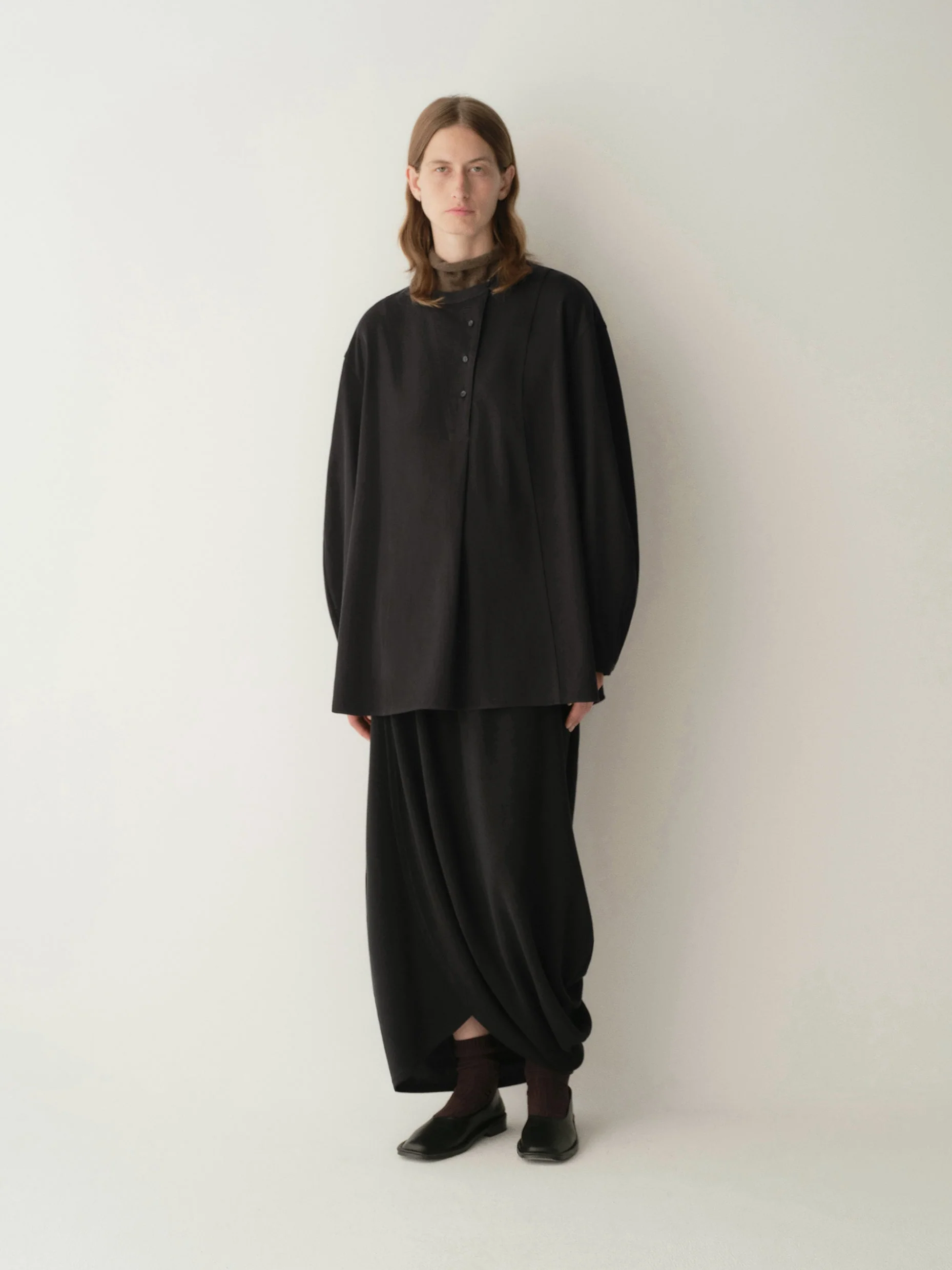 Curved Placket Flare Shirt - Image 6