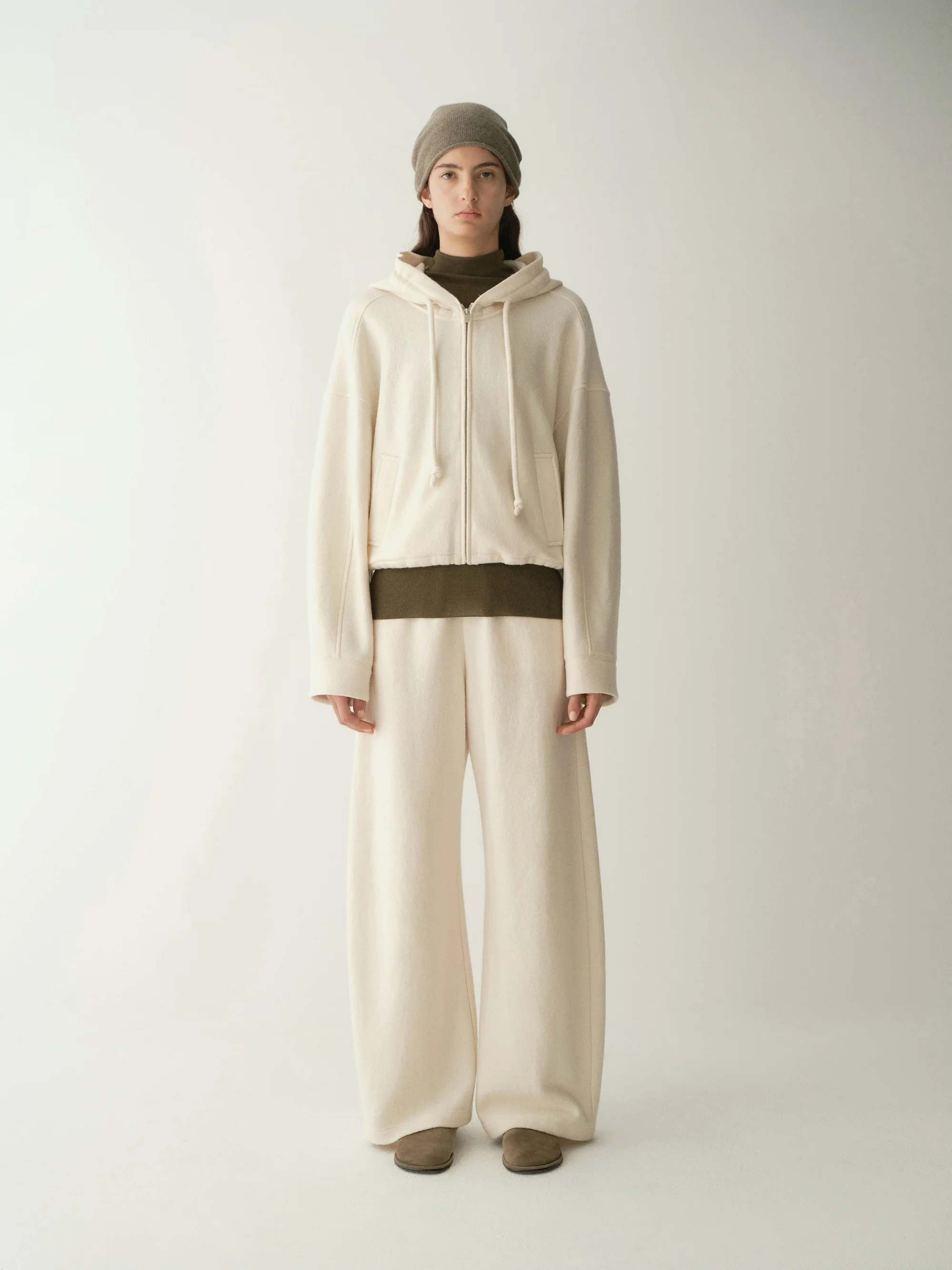 Drawsting Wool Hoodie - Image 10