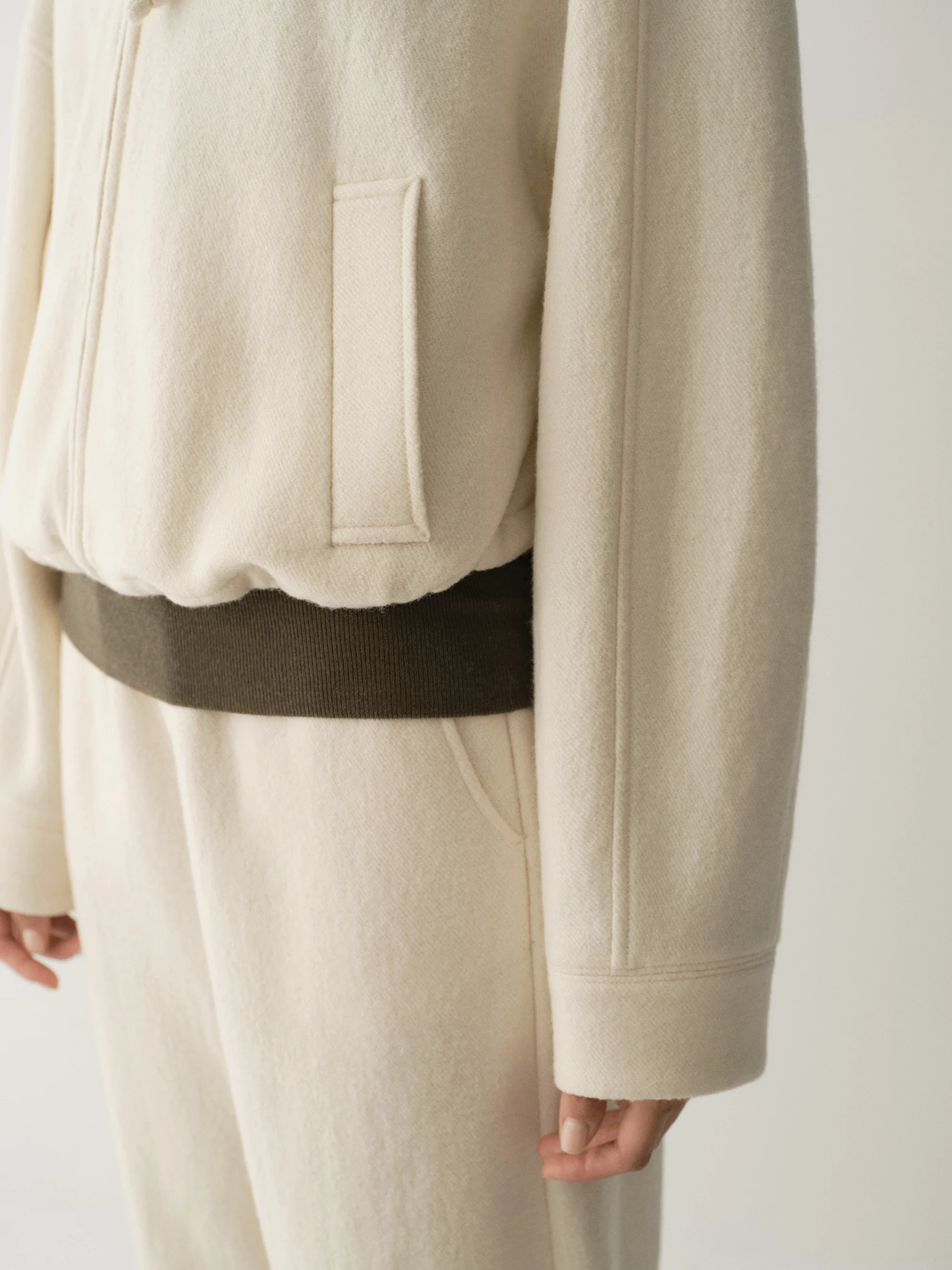 Drawsting Wool Hoodie - Image 15