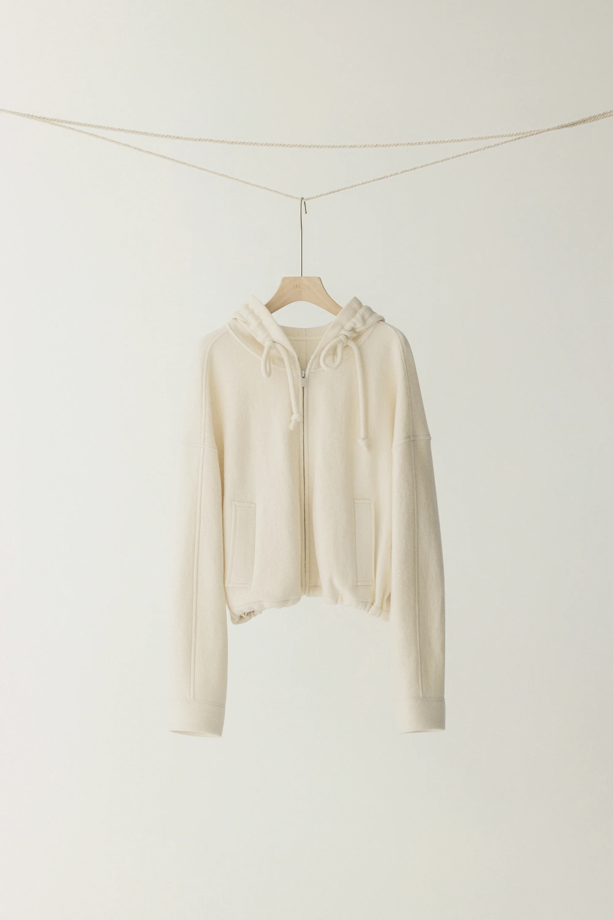 Drawsting Wool Hoodie - Image 17