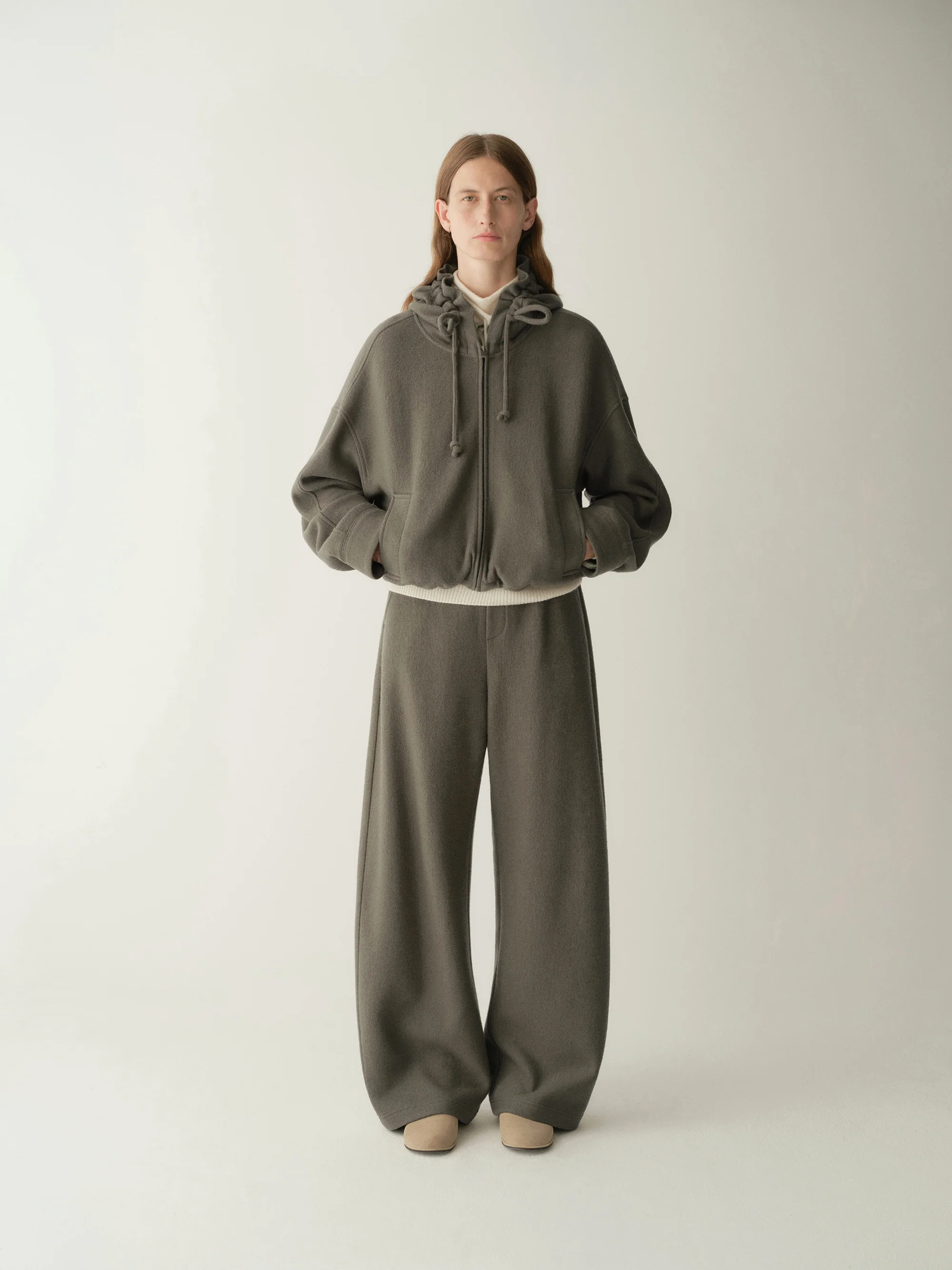 Drawsting Wool Hoodie - Image 18
