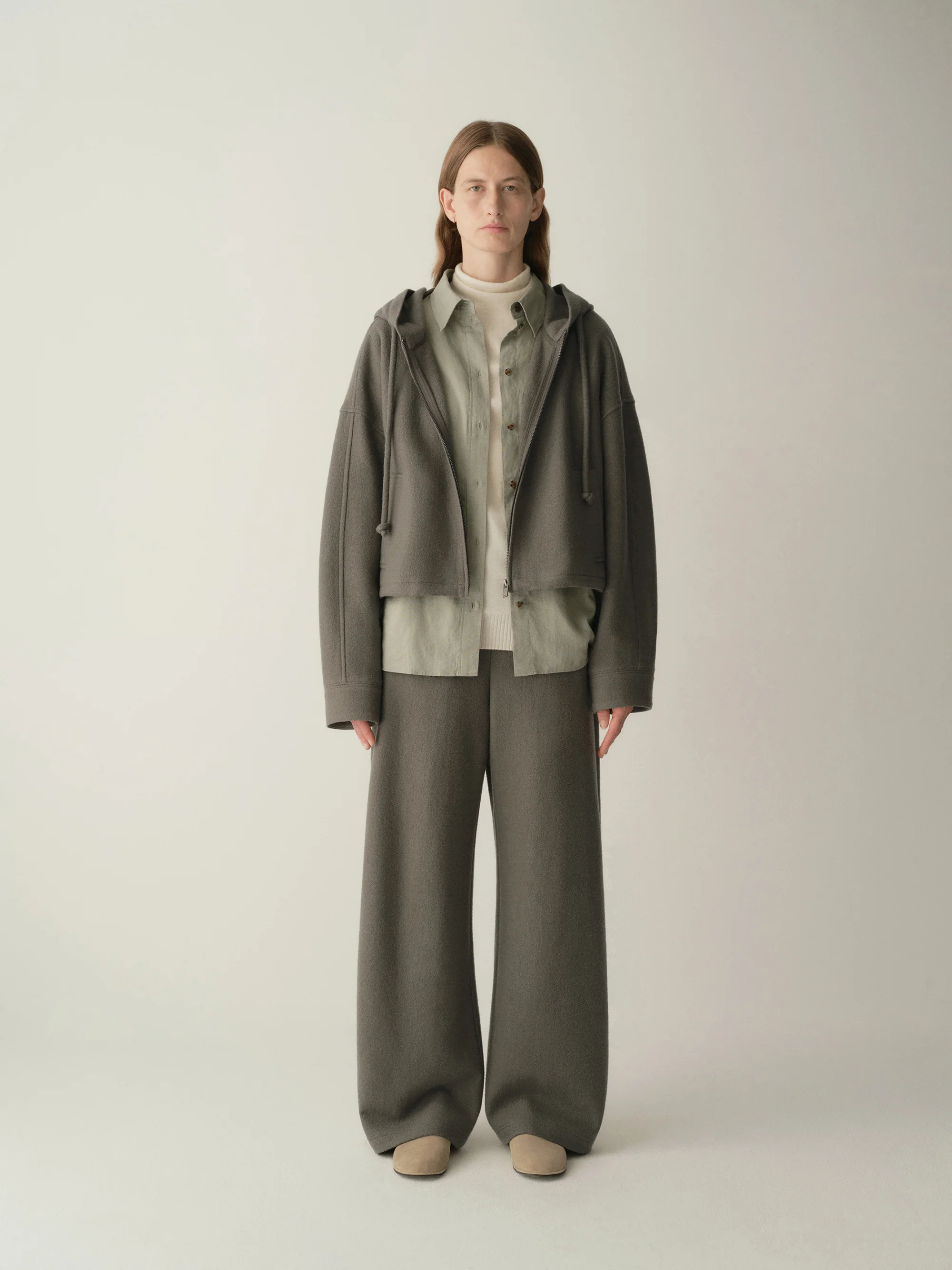Drawsting Wool Hoodie - Image 19