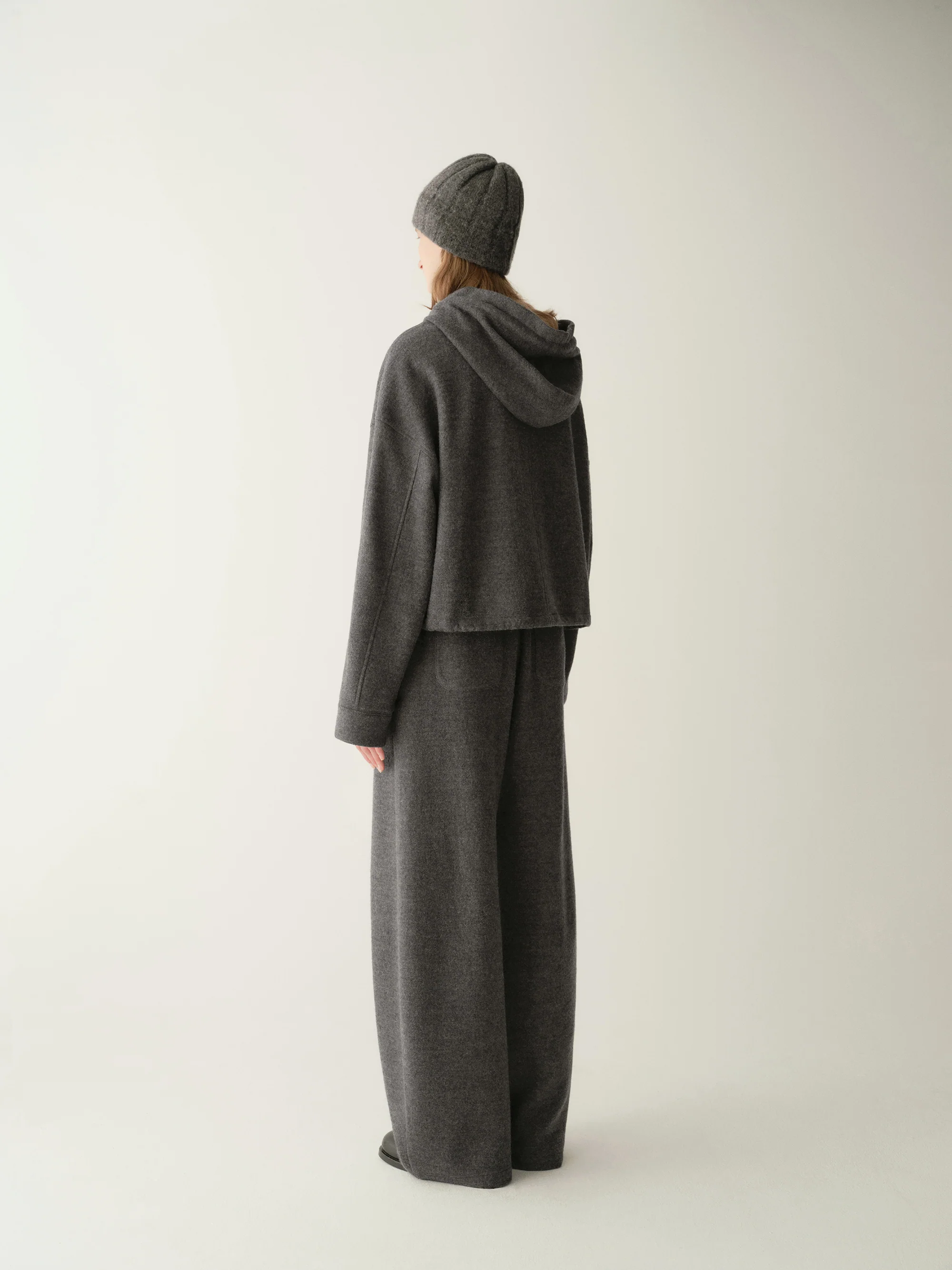 Drawsting Wool Hoodie - Image 7