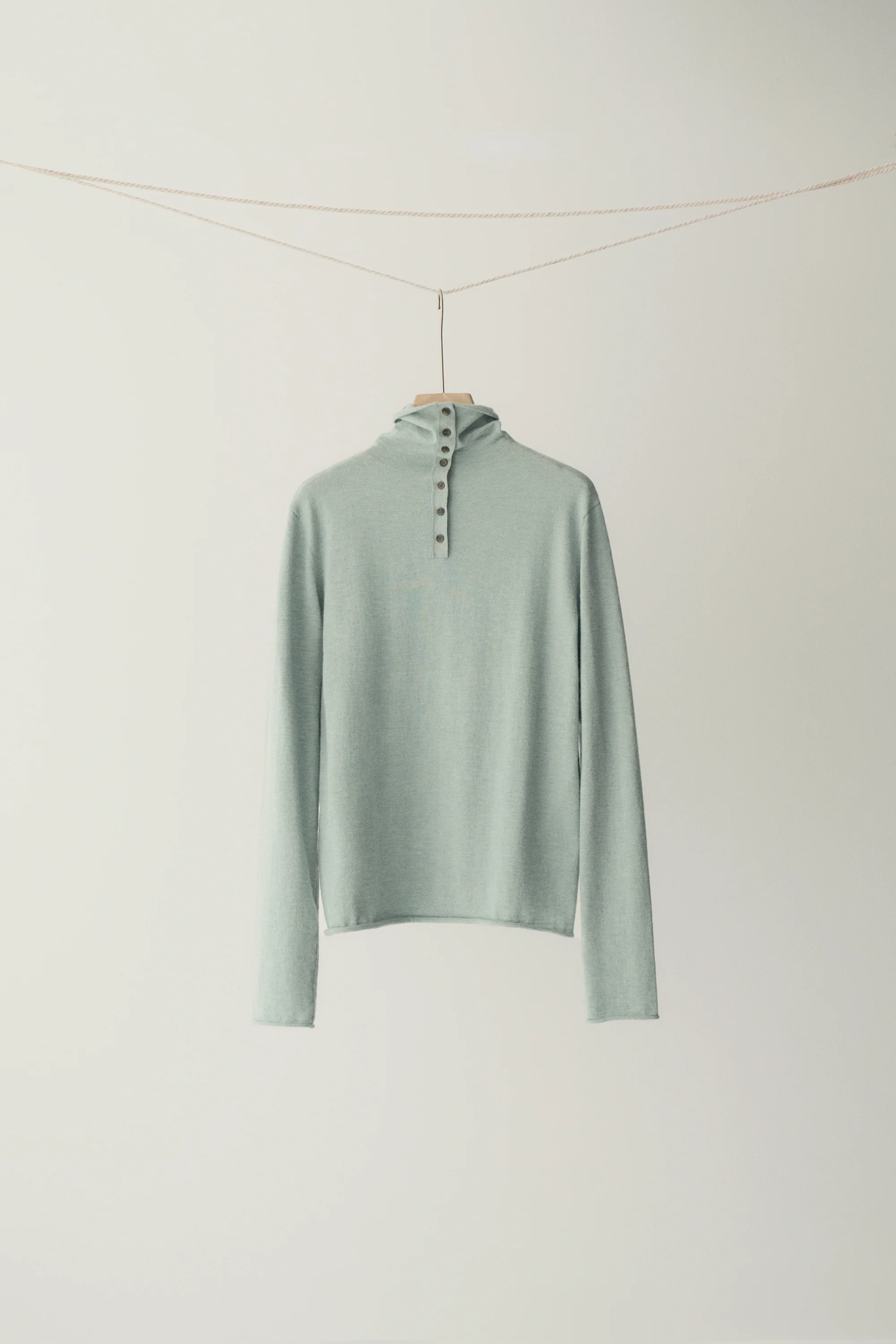 Merino Wool Two-way Collar Top - Image 13