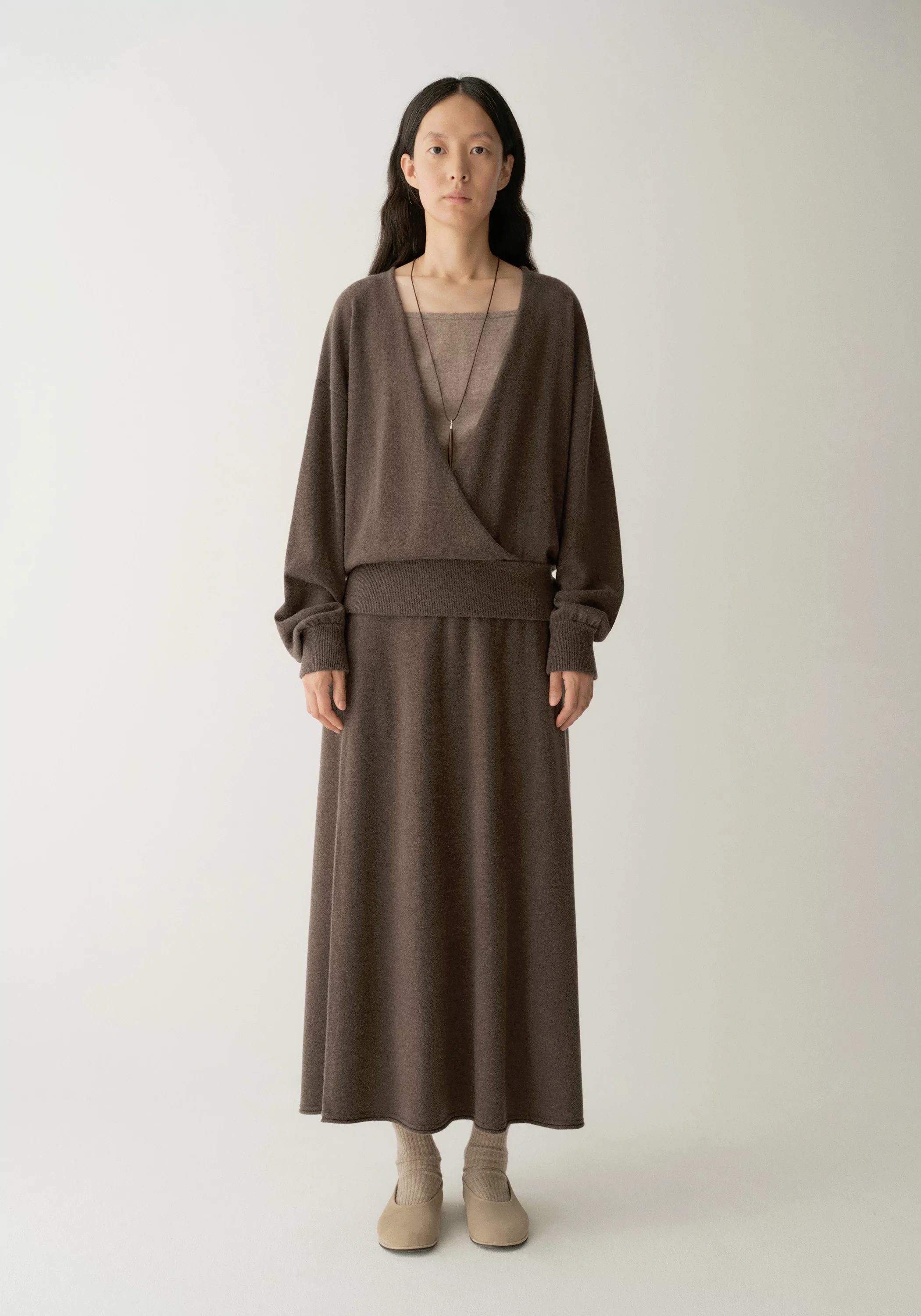 Wool-cashmere Cross-front Knit Top - Image 12