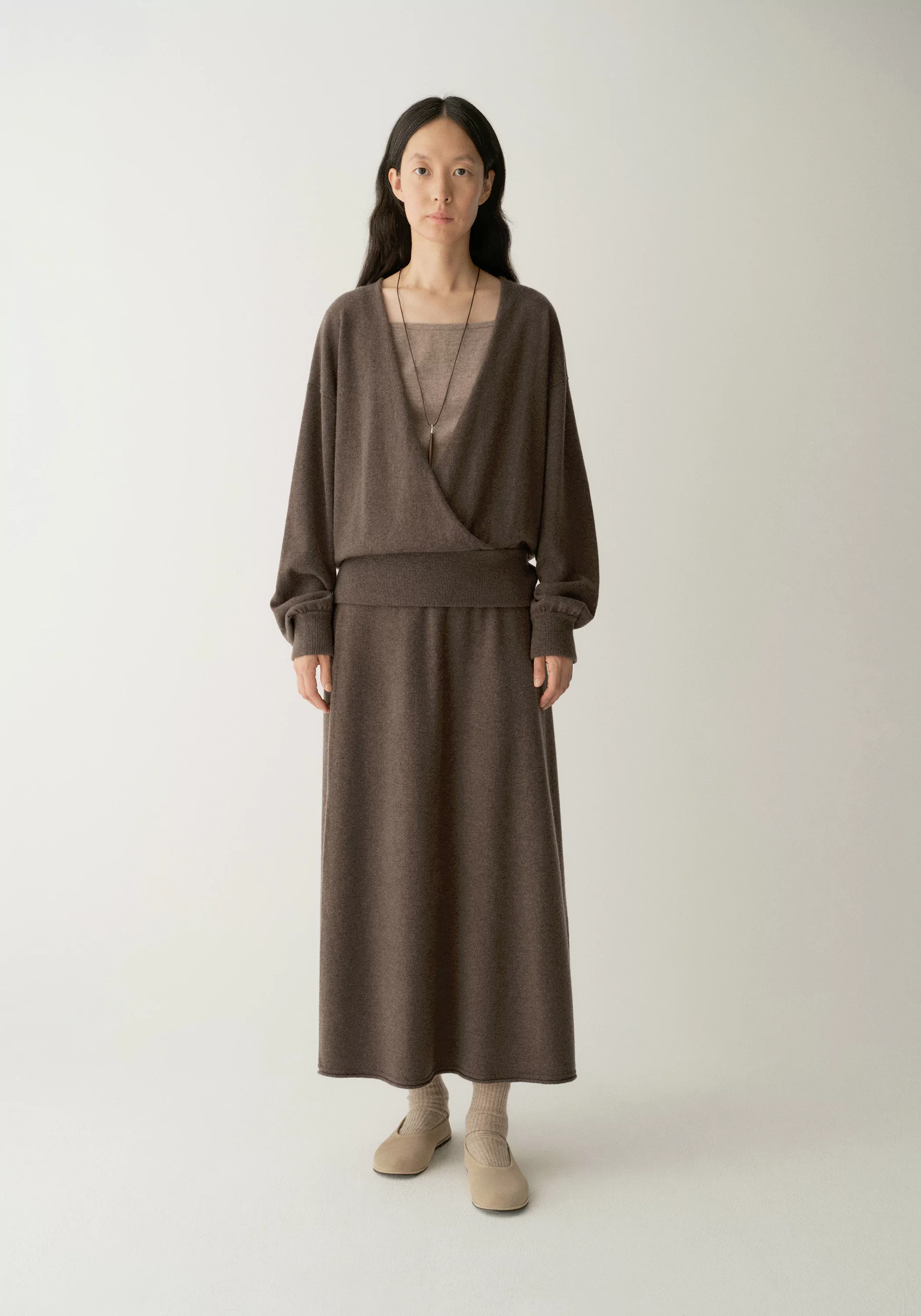 Wool-cashmere Cross-front Knit Top - Image 13