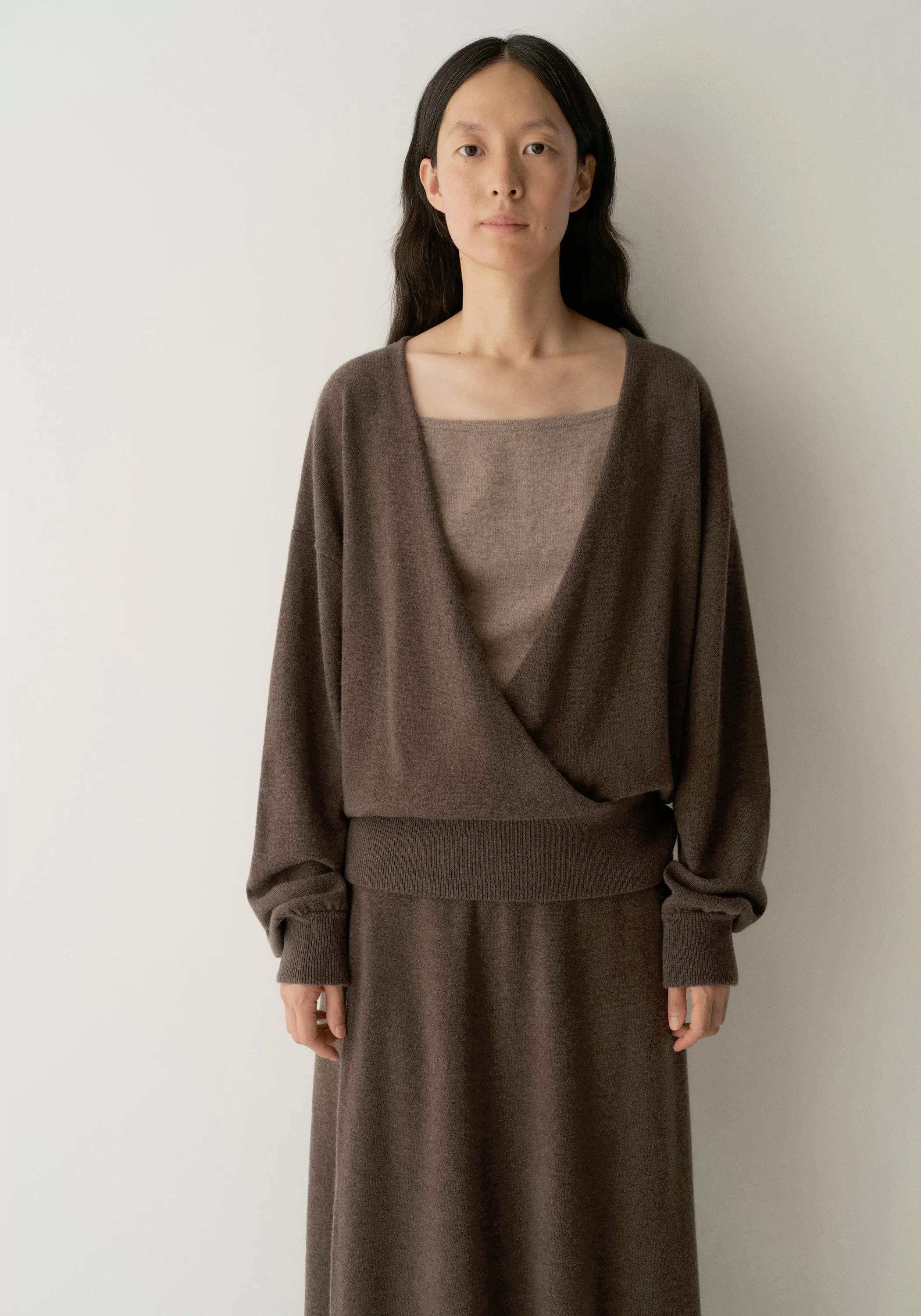 Wool-cashmere Cross-front Knit Top - Image 15
