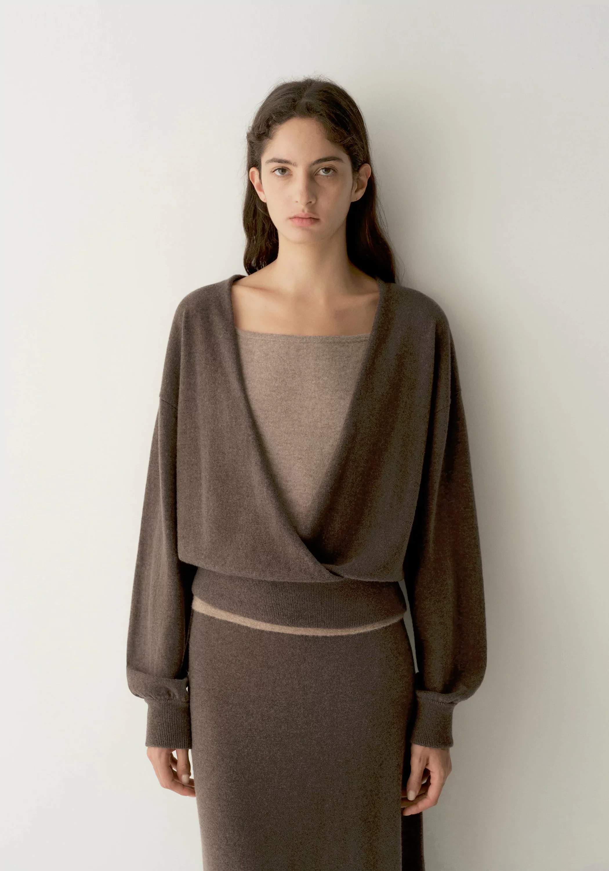 Wool-cashmere Cross-front Knit Top - Image 3