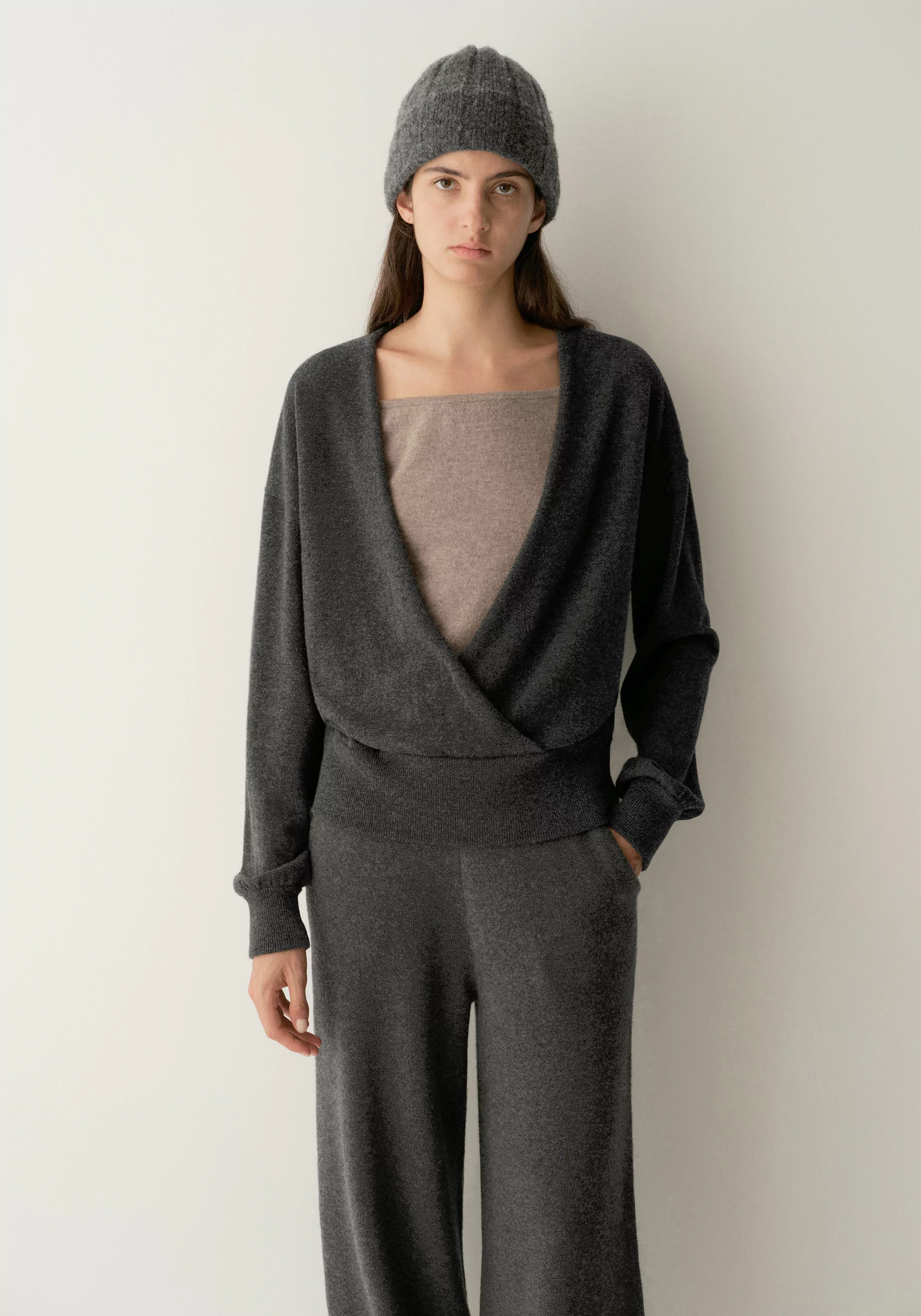 Wool-cashmere Cross-front Knit Top - Image 7