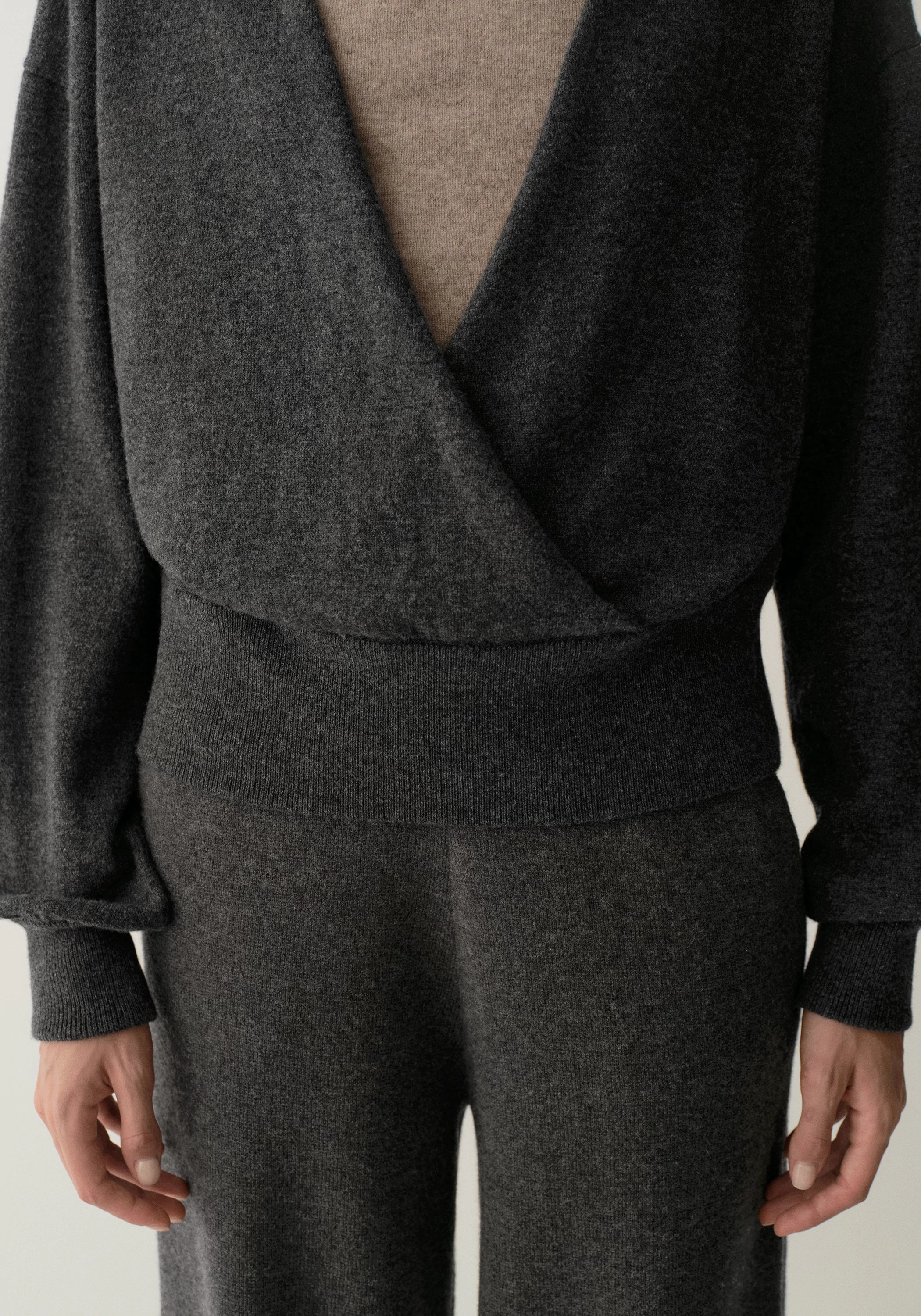 Wool-cashmere Cross-front Knit Top - Image 9