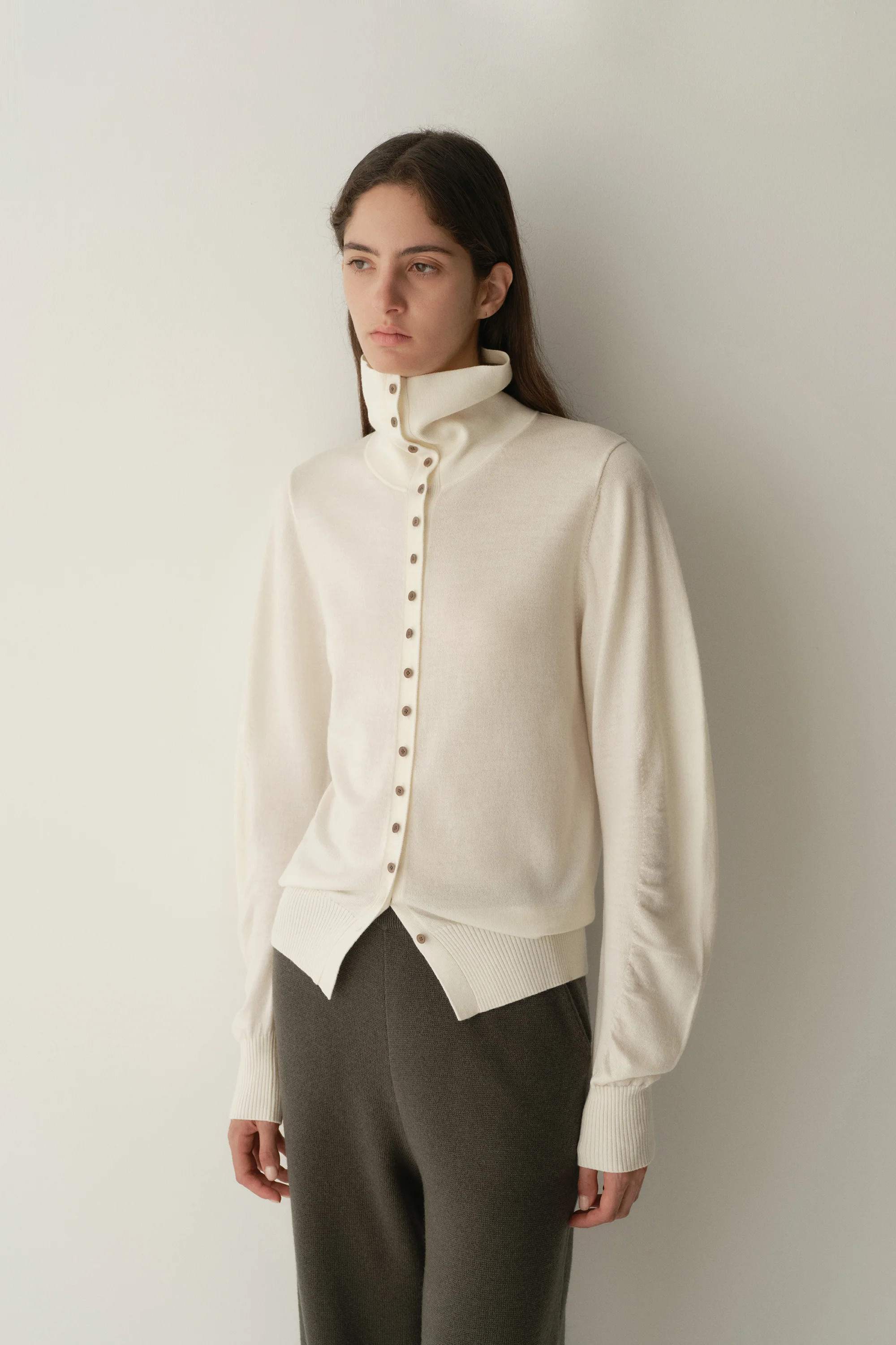 Merino Wool Structured Cardigan - Image 4