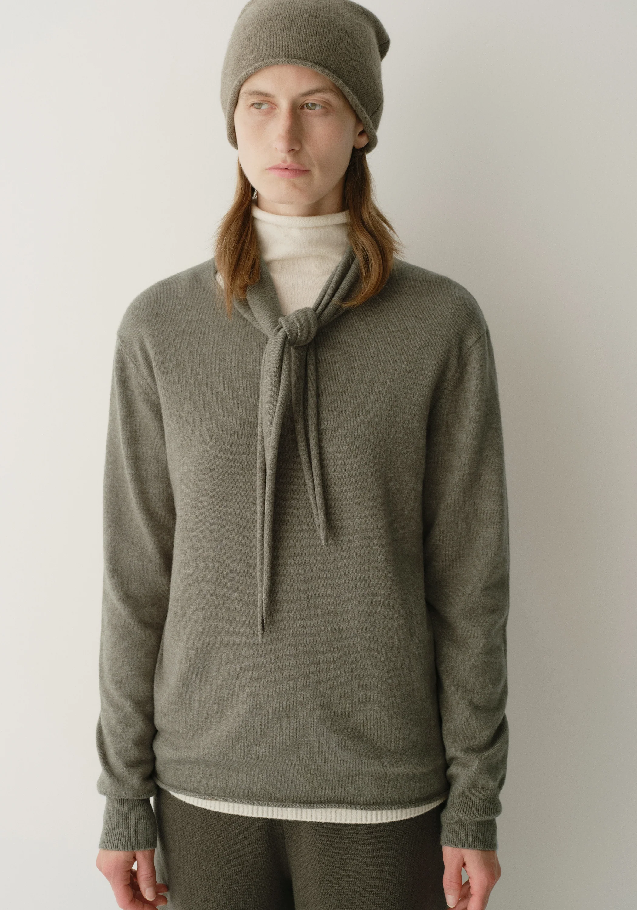 Collar Tie Knitted Pullover - Image 10